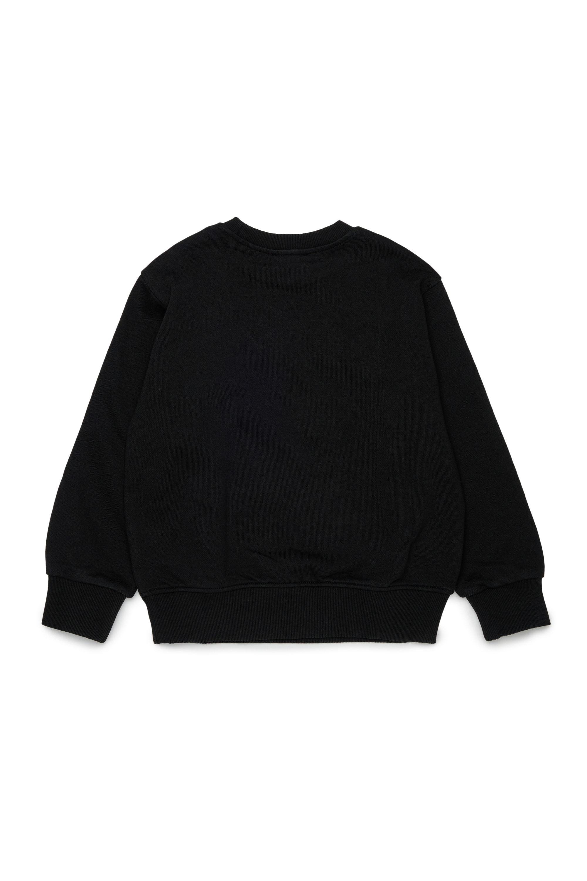 Diesel - SJEANS OVER, Sudadera con letras del logo deshilachadas Hombre in Negro - 2