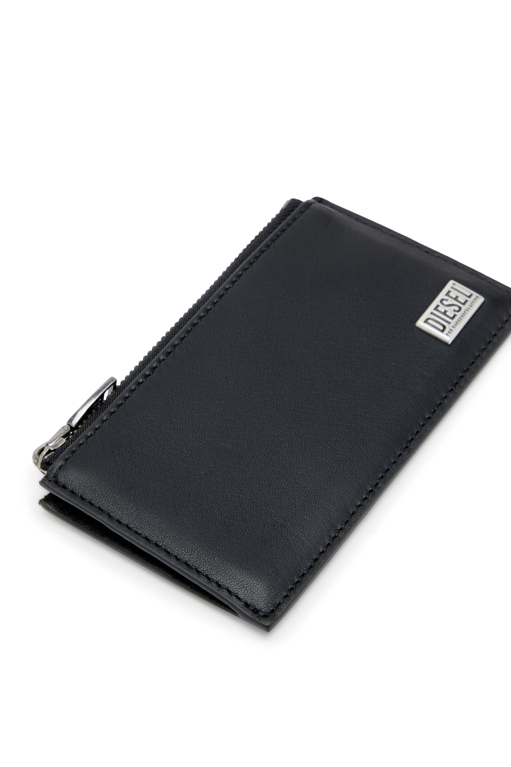 Diesel - BISCOTTO CARD HOLDER III, Tarjetero plano en piel semibrillante Hombre in Negro - 4