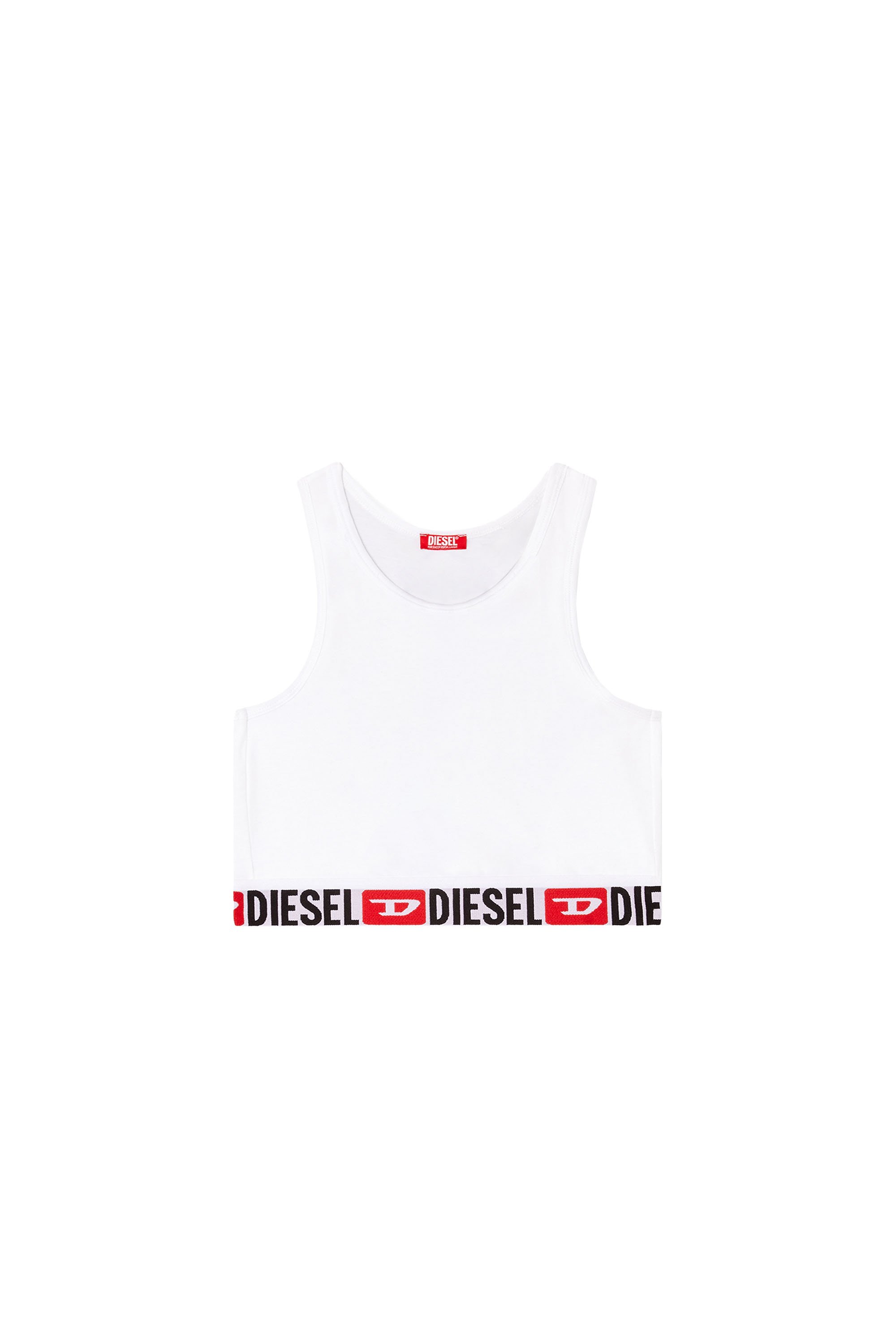 Diesel - SANDRA-D-CORE, Sujetador deportivo con banda inferior con el logotipo Mujer in Blanco - 4