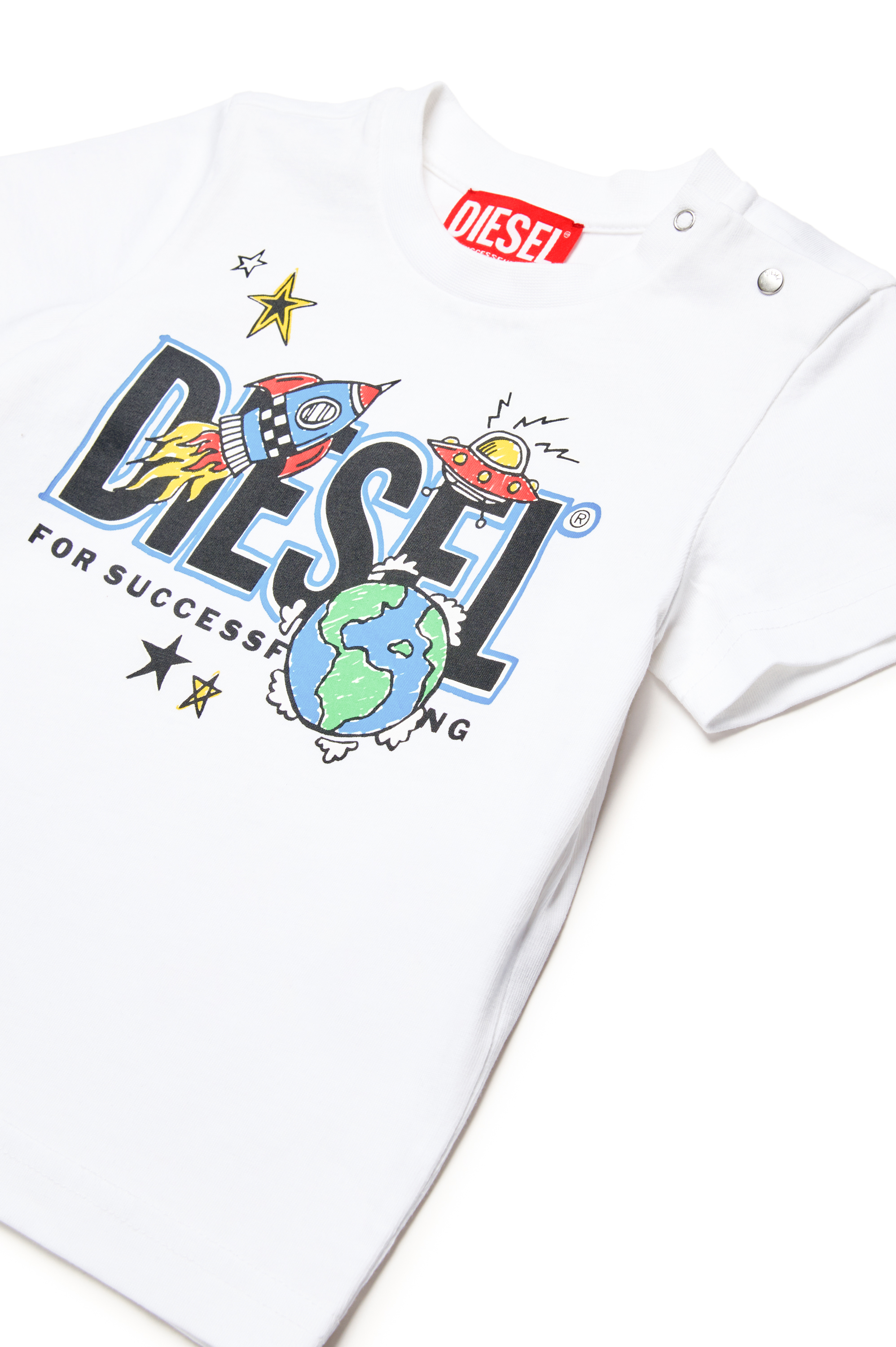 Diesel - TBIMBOB, Camiseta con logotipo de cohetes Hombre in Blanco - 3