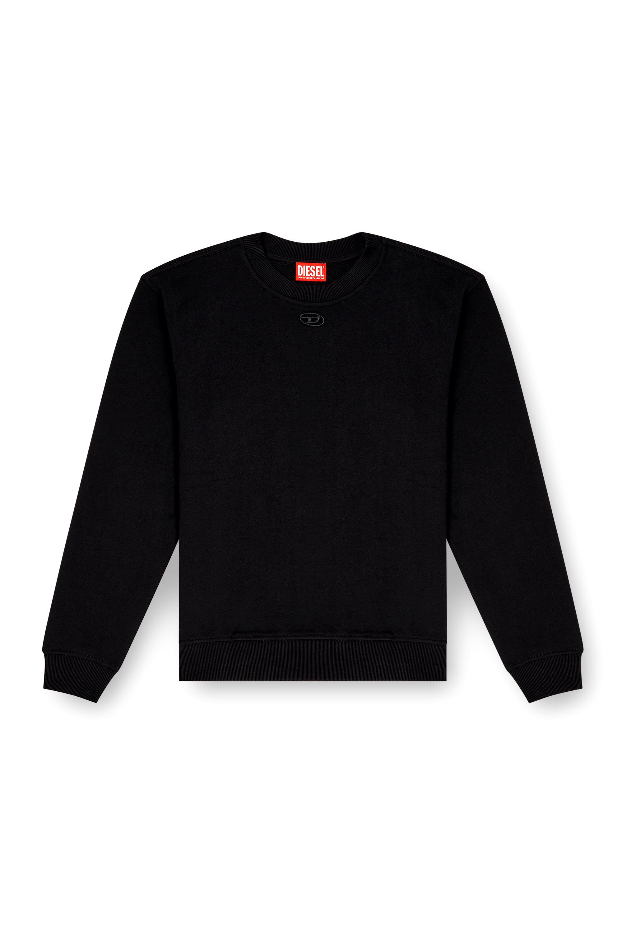 Diesel - F-NORMY-OD, Sudadera de algod&oacute;n con bordado Oval D Mujer in Negro - 3