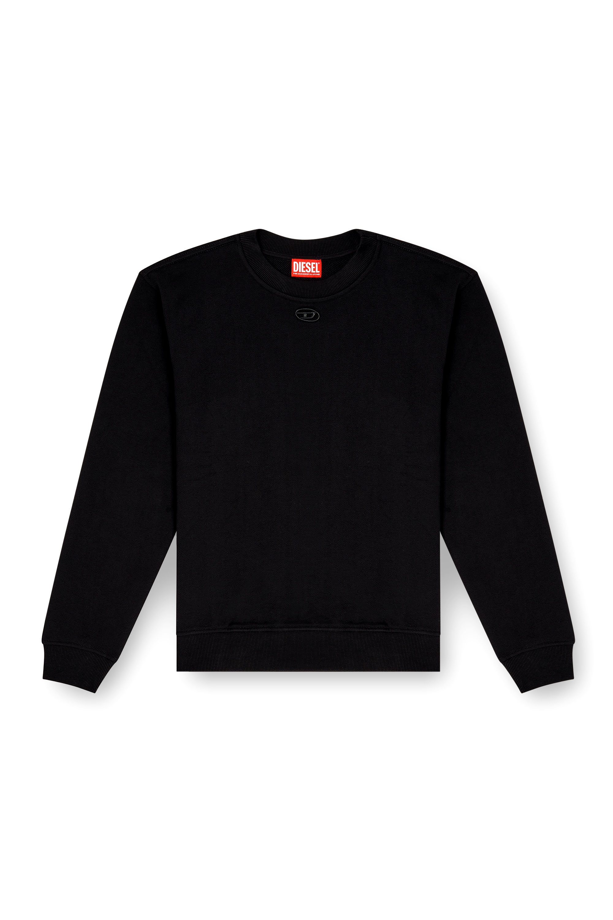 Diesel - F-NORMY-OD, Sudadera de algod&oacute;n con bordado Oval D Mujer in Negro - 2