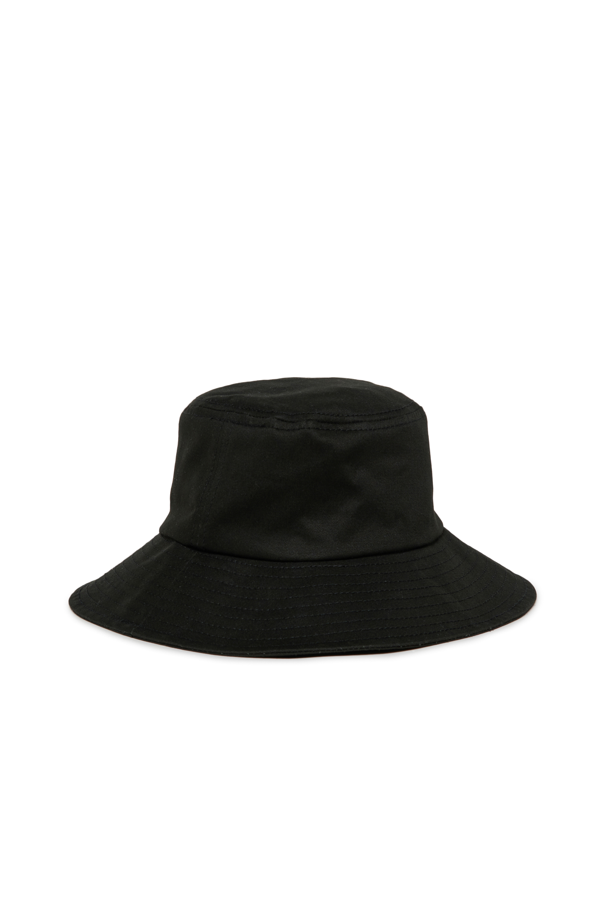 Diesel - FCURTY, Sombrero tipo bucket de algod&oacute;n con ala ancha Mujer in Negro - 2