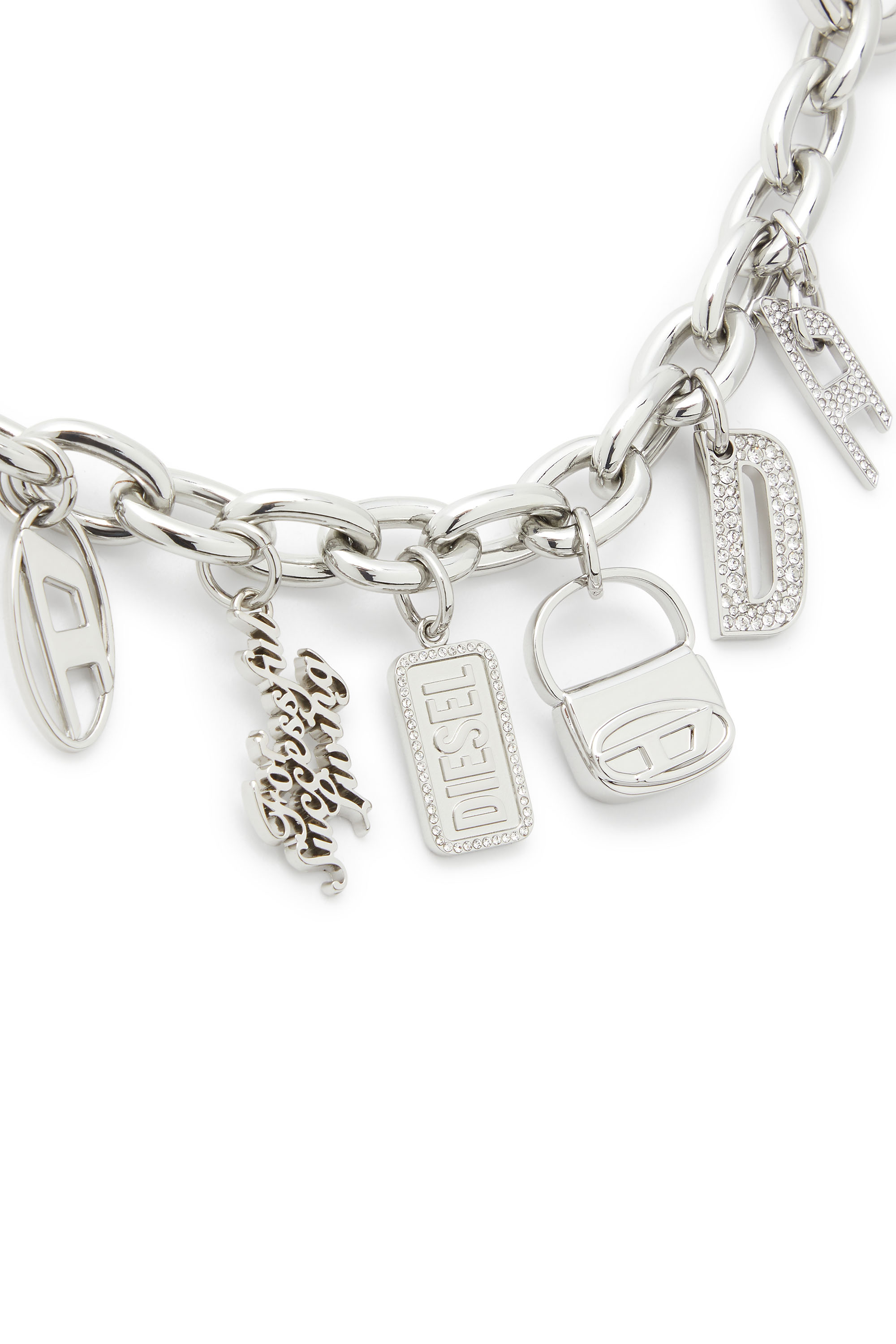 Diesel - CHAIN-D S, Woman's Charm detachable chain in Silver - 2