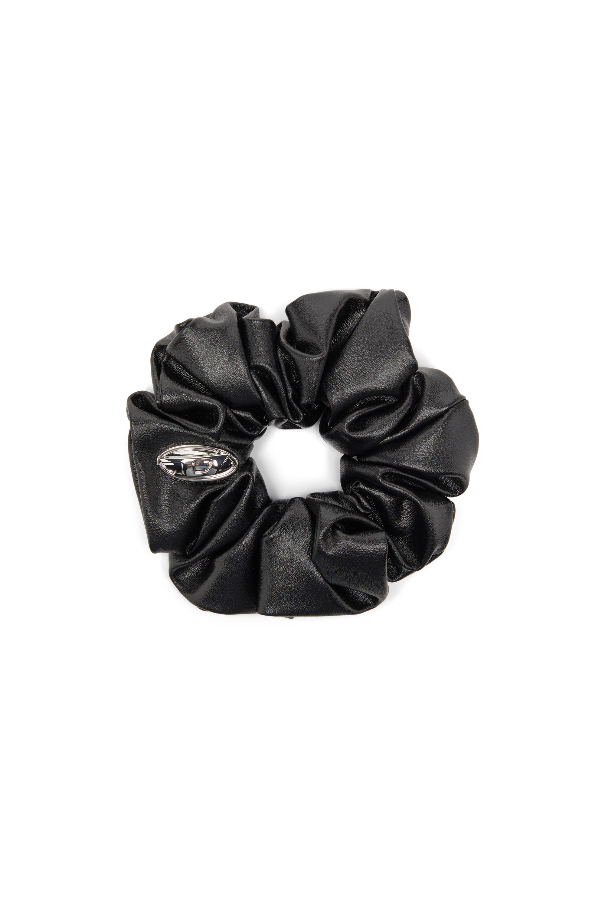 Diesel - BANGLE SCRUNCHIE, Coletero con logotipo metálico Mujer in Negro - 1