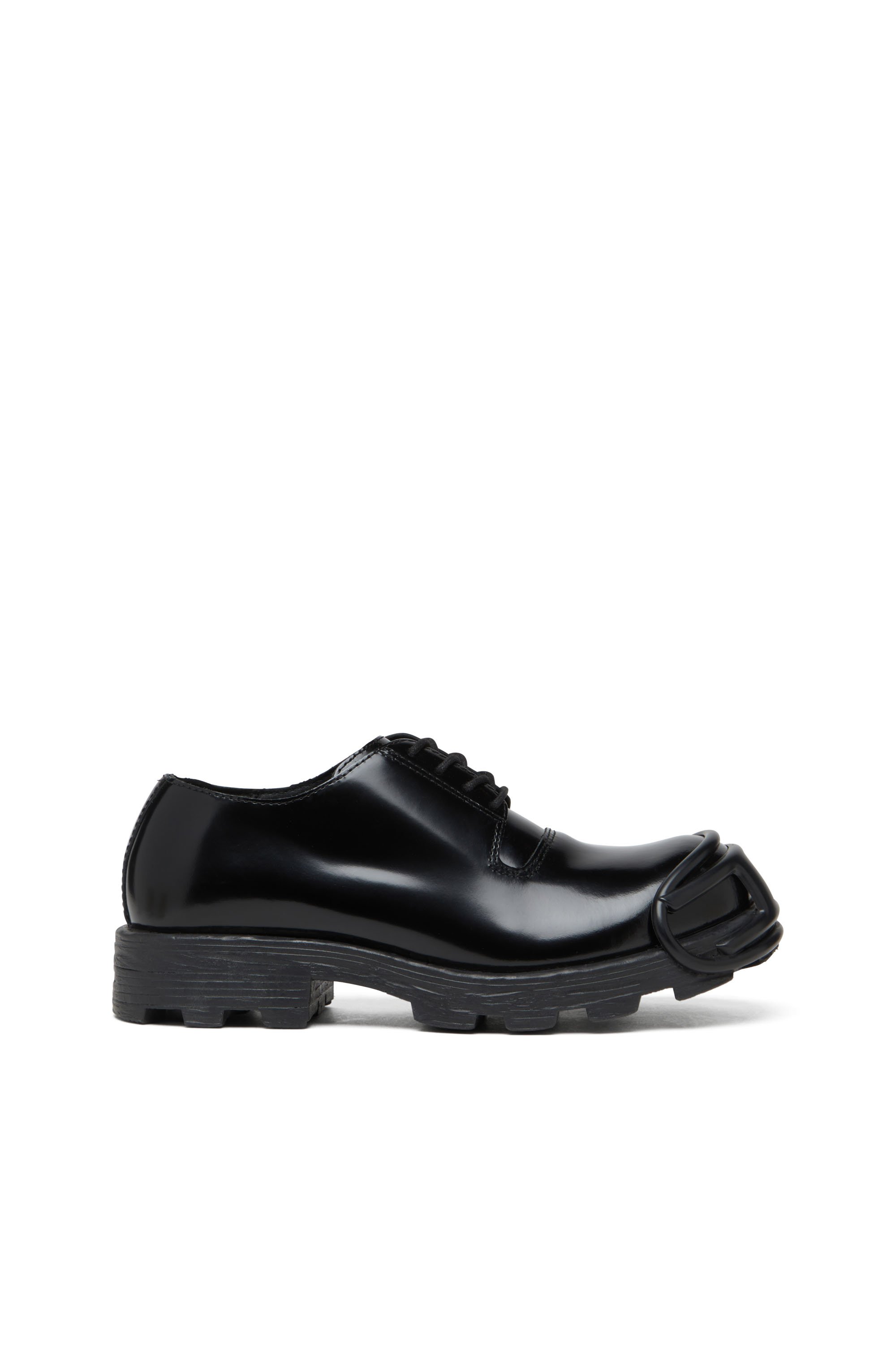 Diesel - D-HAMMER SO D, D-Hammer-Calzado de piel con cordones y puntera oval D Hombre in Negro - 1