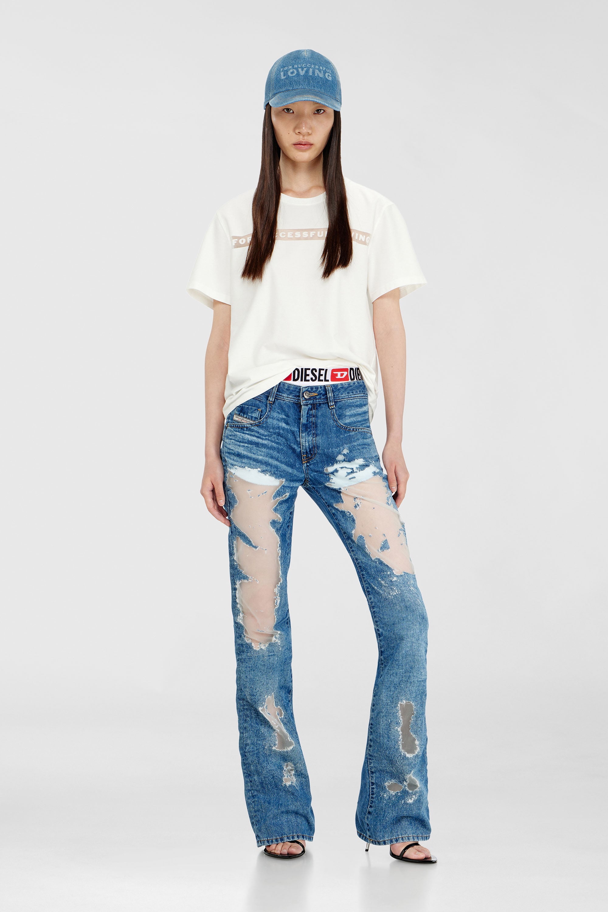 Diesel - PR-T-NOTS-CHI-R, Camiseta con logo For Successful Loving Unisex in Blanco - 2