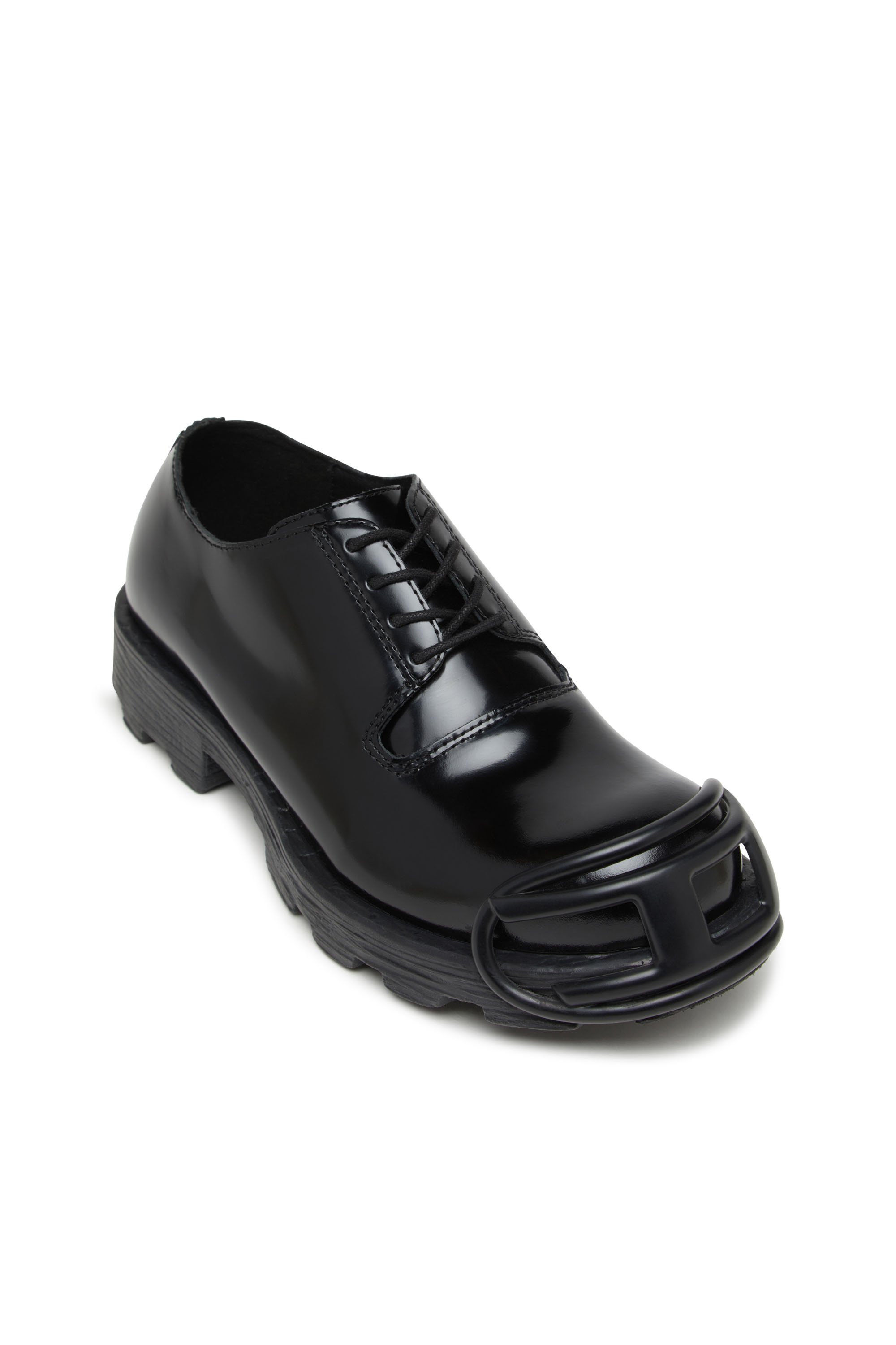 Diesel - D-HAMMER SO D, D-Hammer-Calzado de piel con cordones y puntera oval D Hombre in Negro - 6