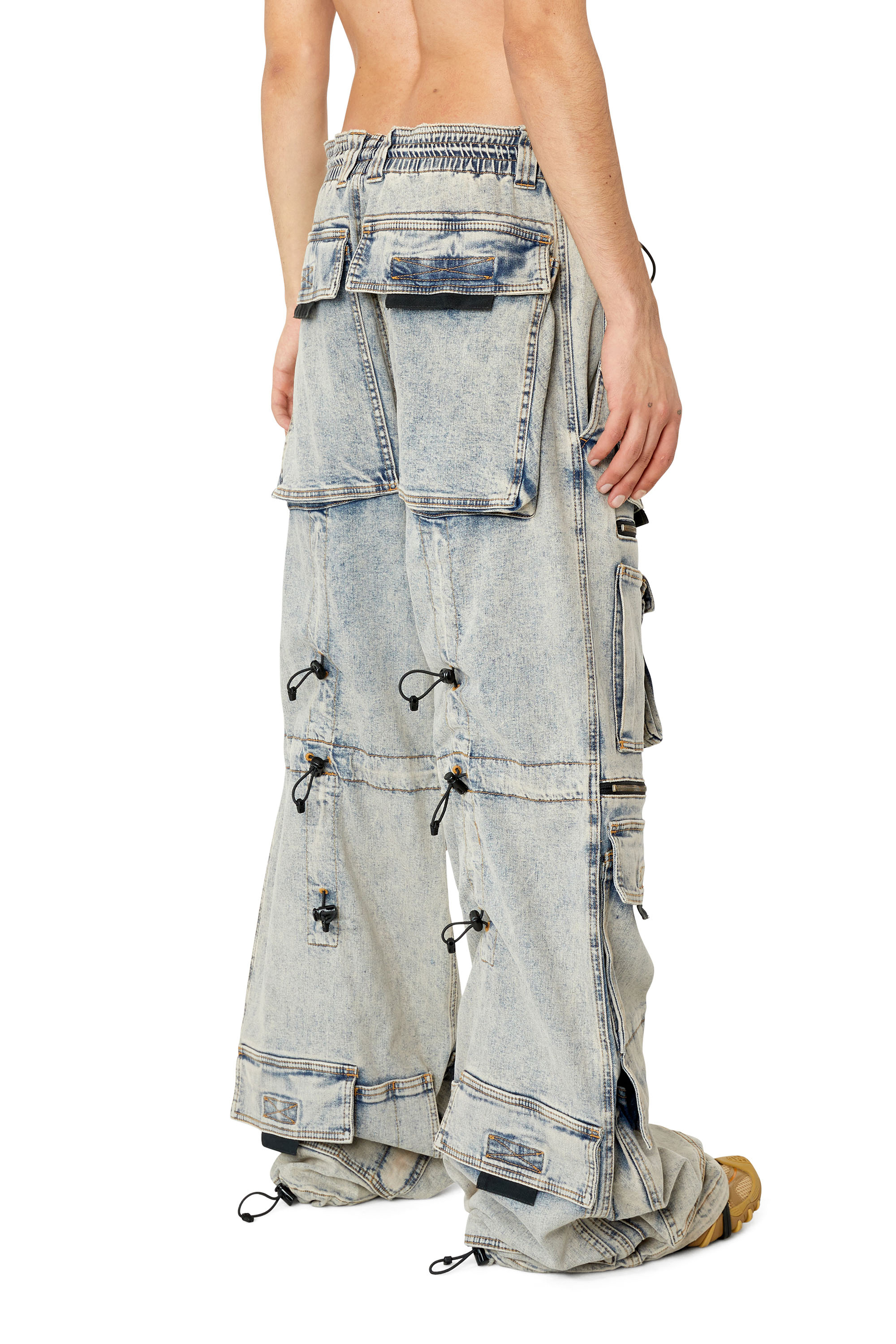 Diesel - Straight Jeans D-Onlypockets 09F12, Azul medio - Image 3