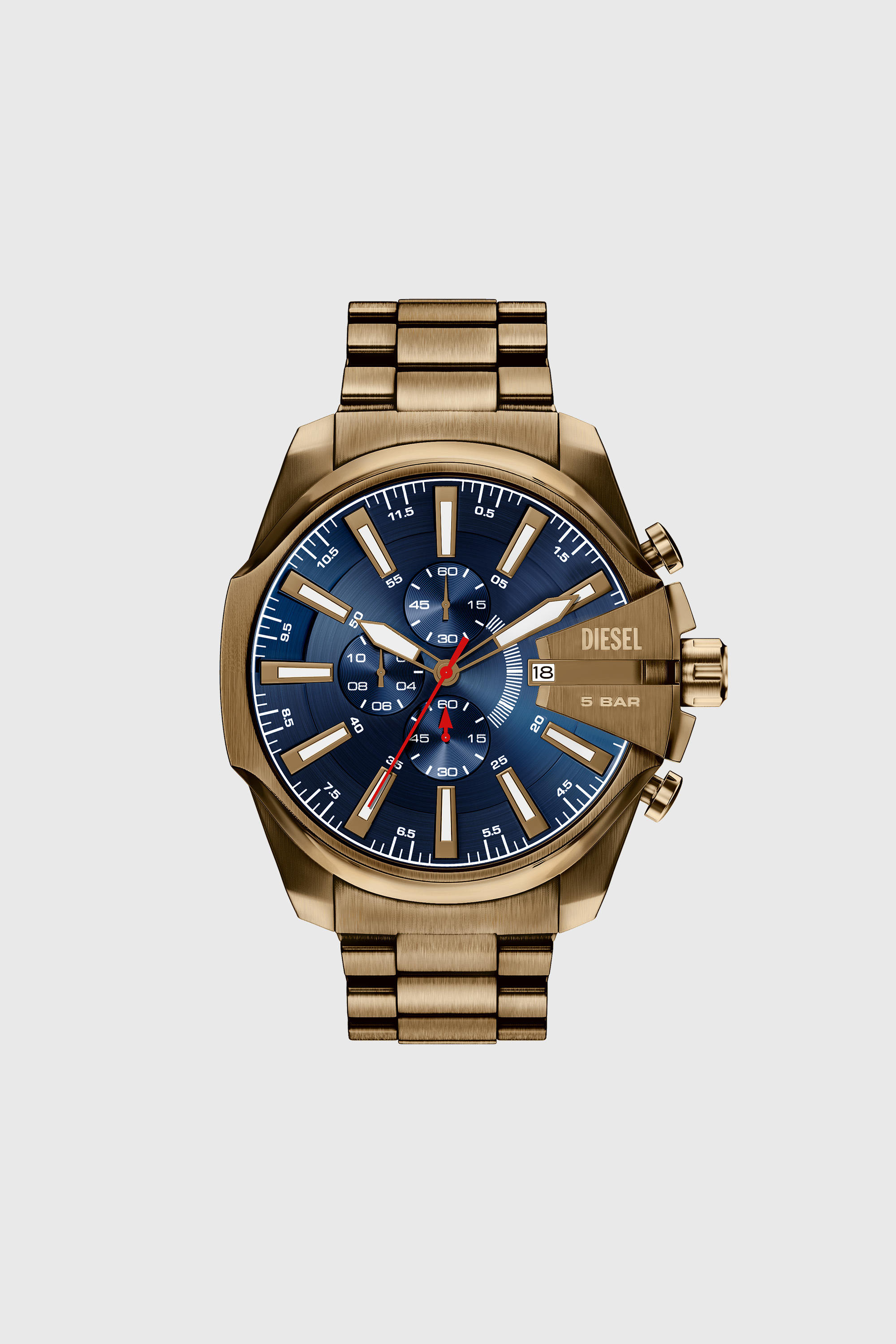 Mega Chief Slim antique gold-tone stainless steel watch