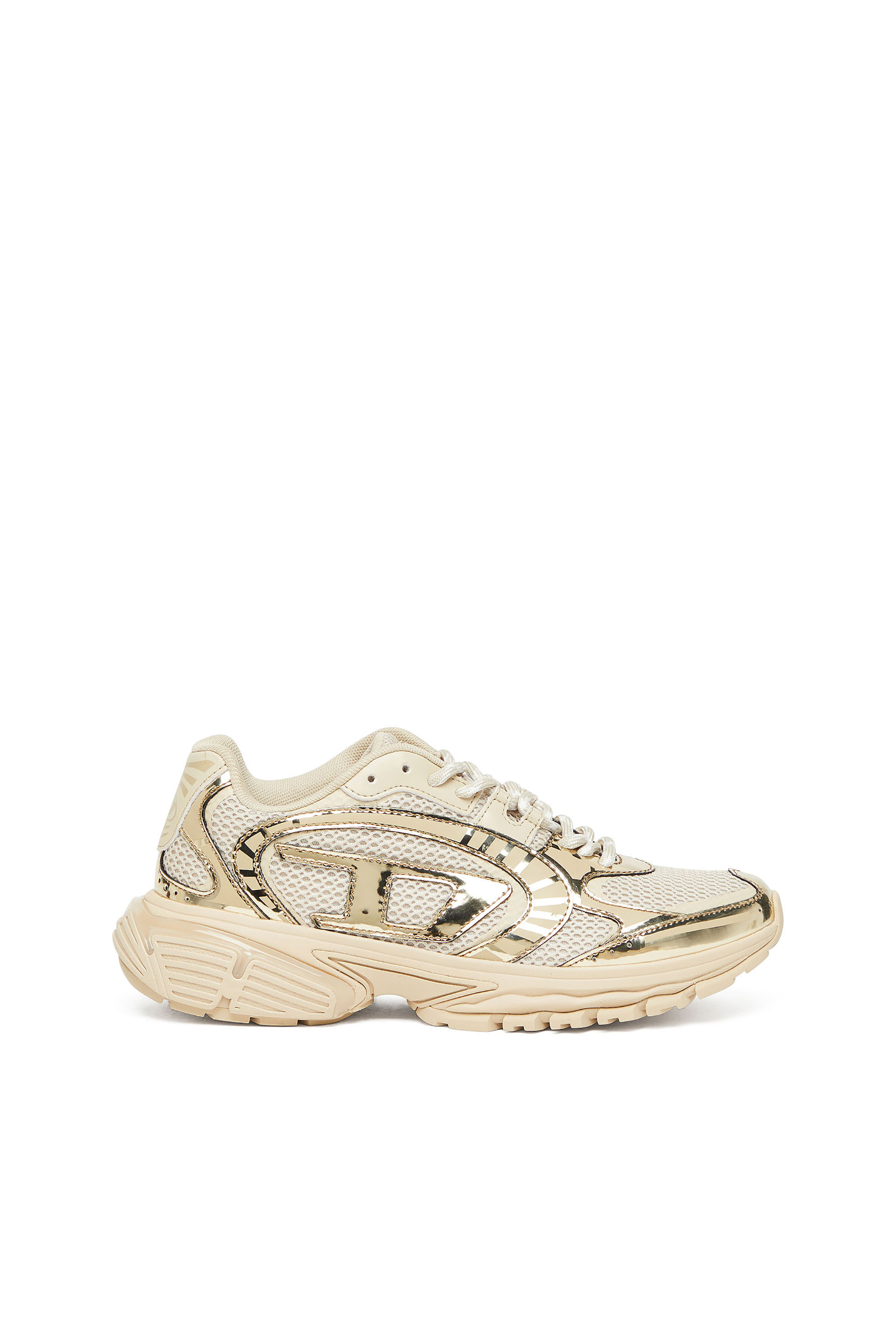 S-PRO-V-DENSE LOW W, Beige Diesel - S-PRO-V-DENSE LOW W, S-Pro-V-Dense-Deportivas de malla metálica con logotipo Oval D Mujer in Beige - 1