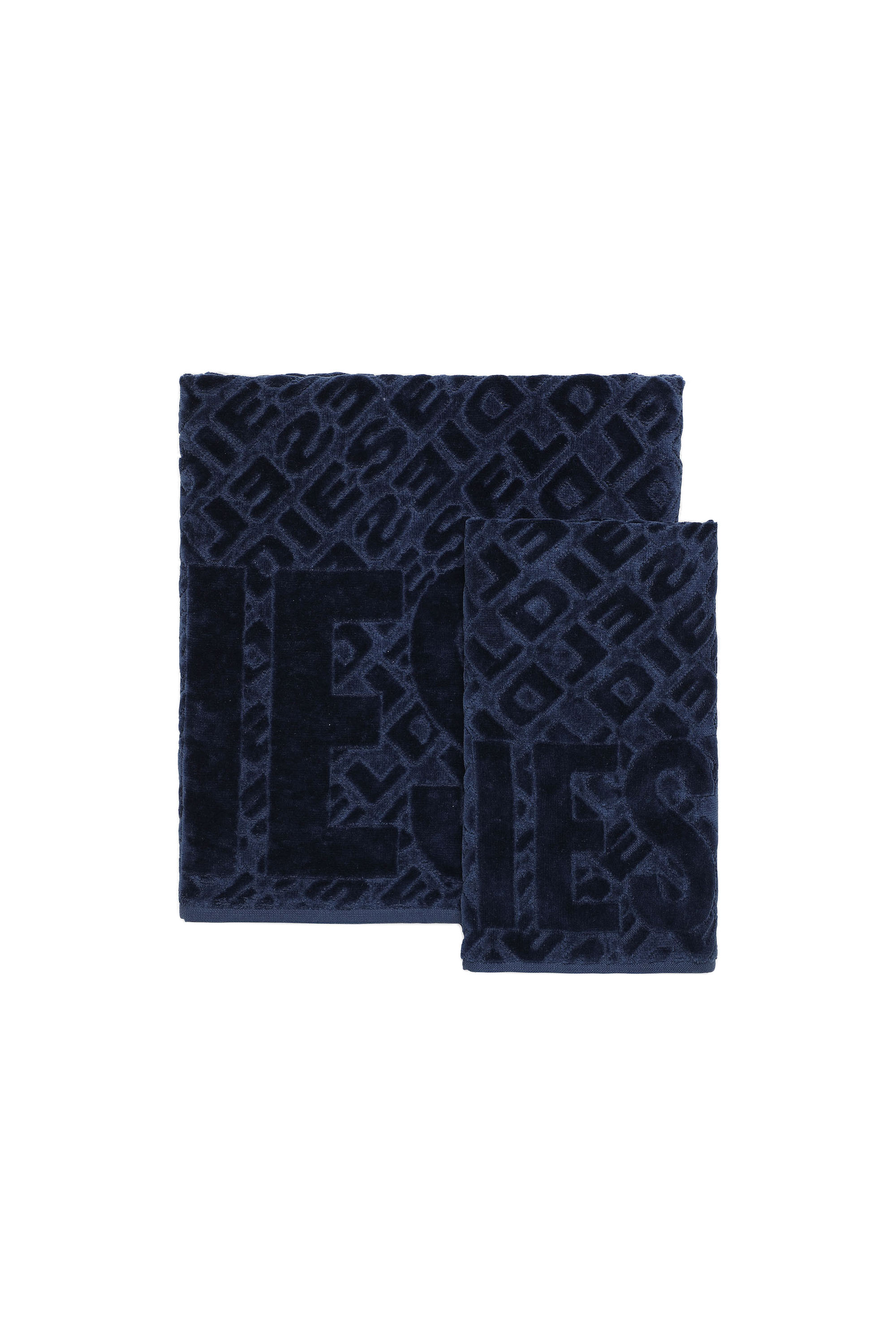 Diesel - COPP 3DLOGO         1+1, Juego de 2 toallas 3D LOGO Unisex in Azul marino - 1