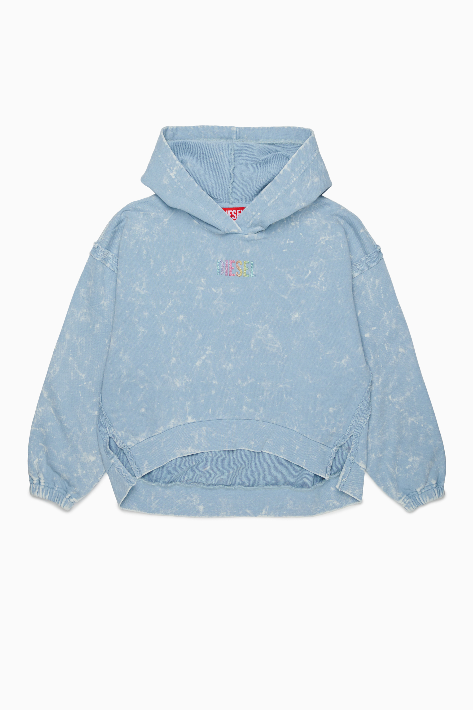 Diesel - SLOXY, Sudadera con efecto tie-dye y logo arco&iacute;ris Mujer in Azul marino - 1