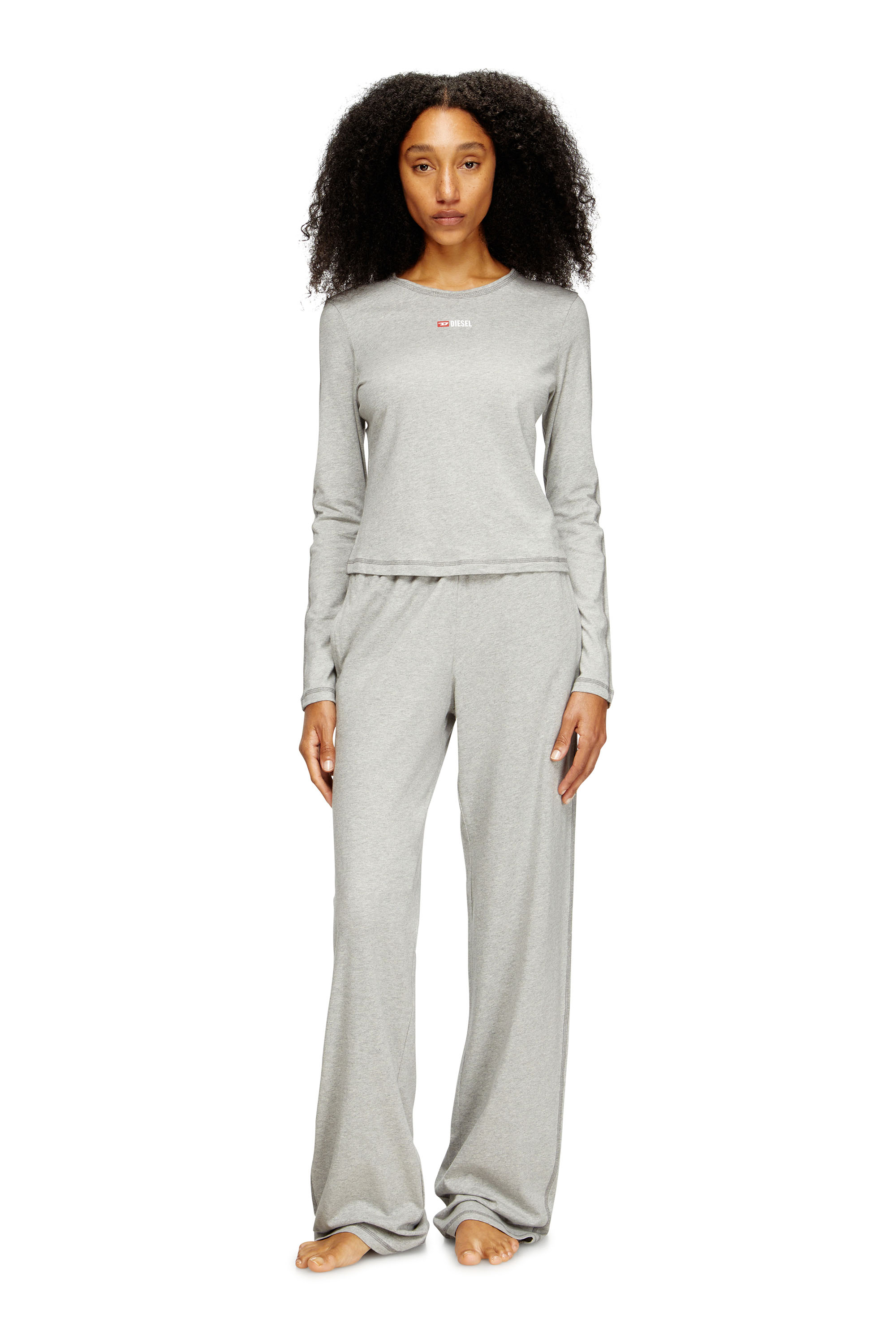 Diesel - SET-GILDA-D-CORE, Pijama de algodón elástico Mujer in Gris - 1