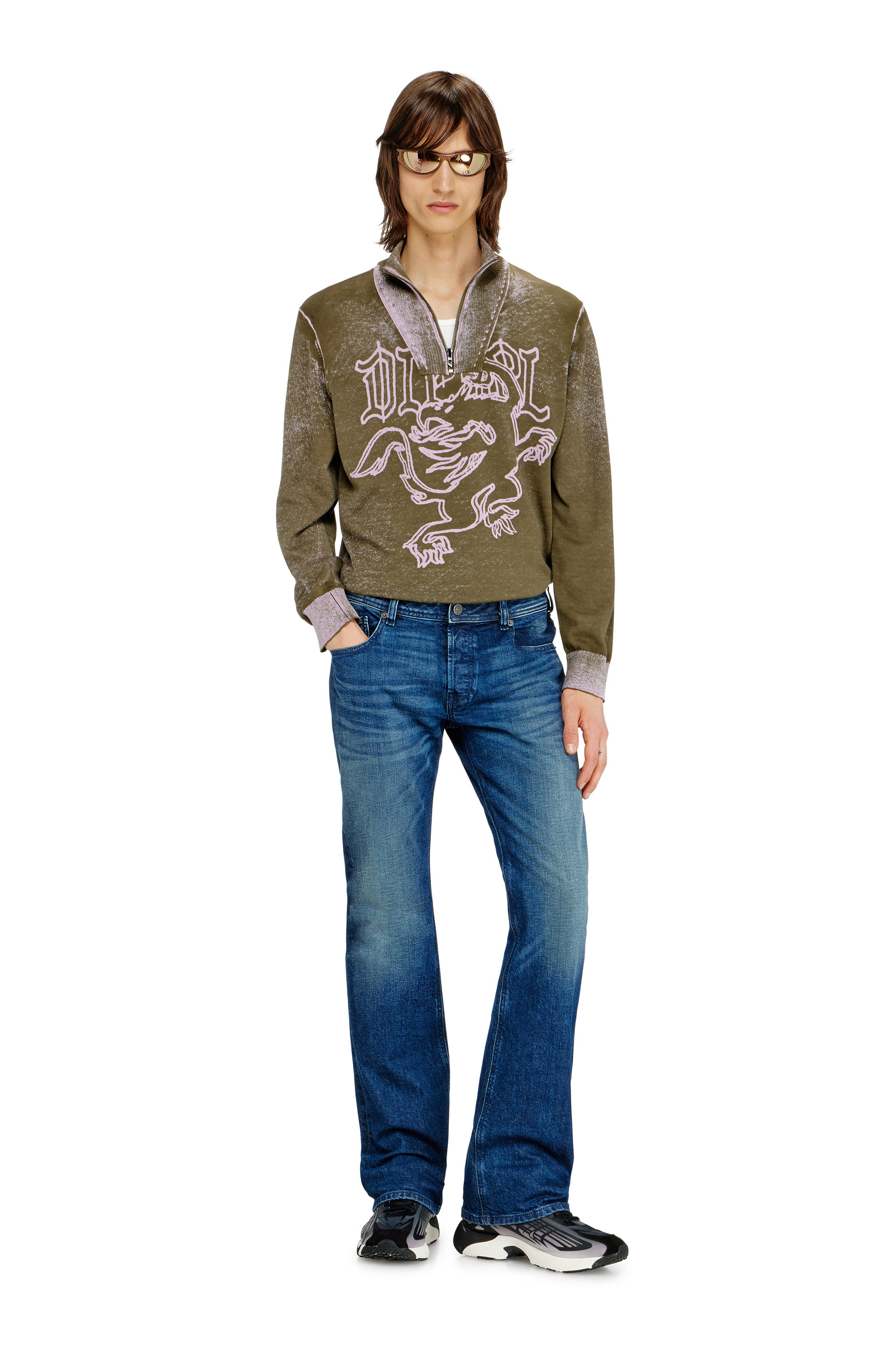 Diesel - Bootcut Jeans 2007 Zatiny 09L51 Hombre, Azul Oscuro - 1