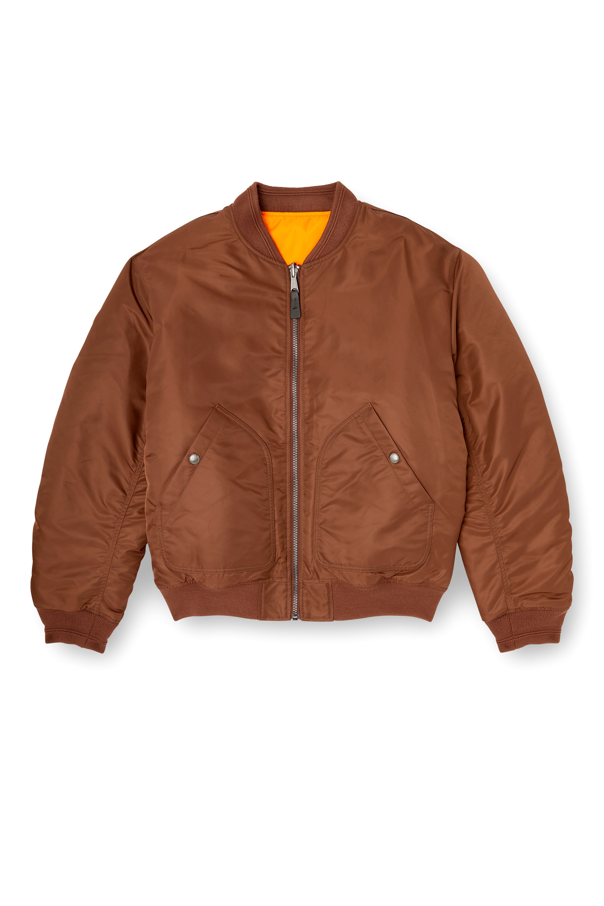 Diesel - J-HELD, Chaqueta bomber de nailon acolchado con Oval D Hombre in Marrón - 2