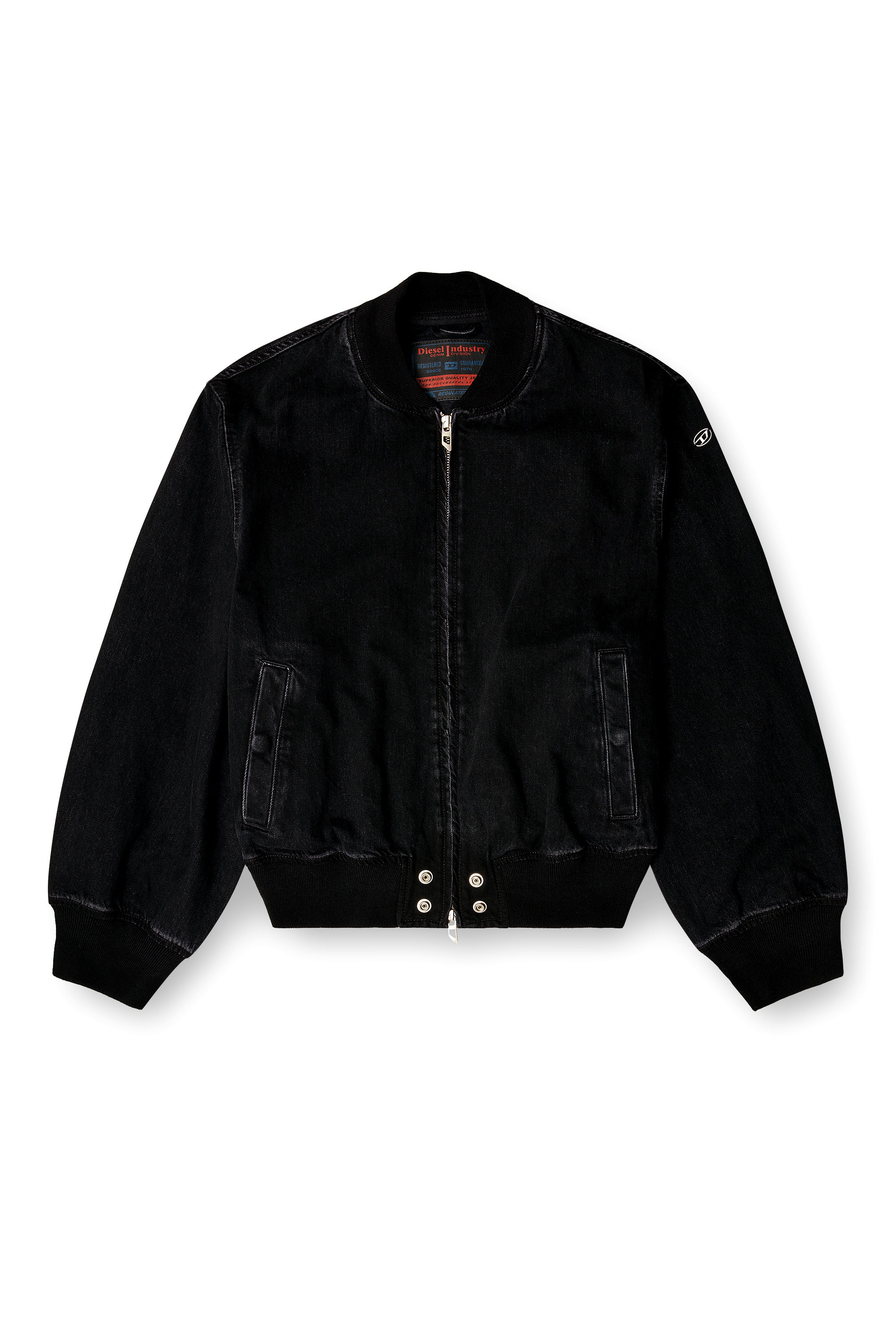 Diesel - D-GUZ, Chaqueta bomber en denim Unisex in Negro - 4