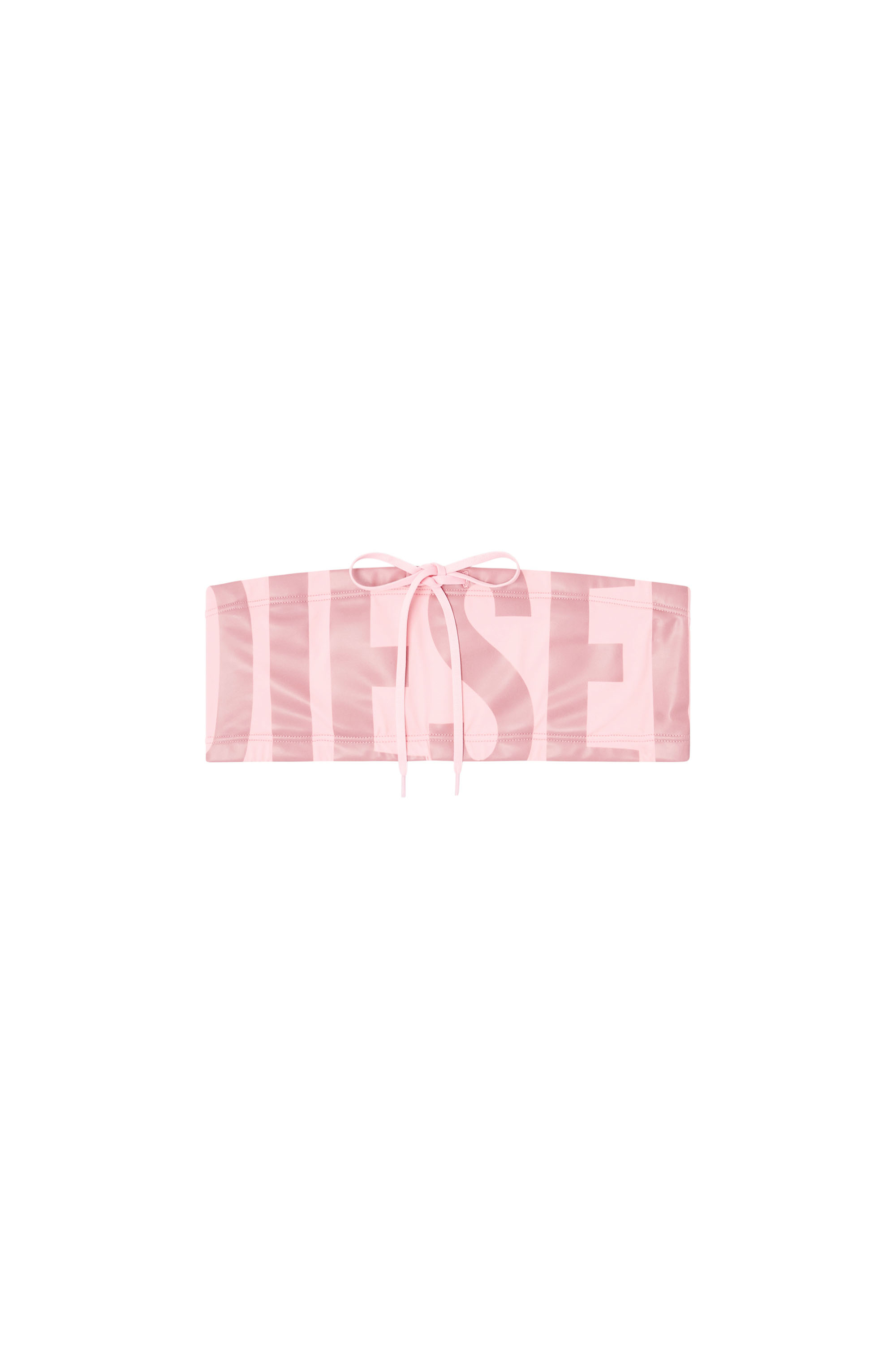 Diesel - MIRIAM-D-CORE, Sujetador de bikini bandeau con logotipo grande Mujer in Rosa - 4