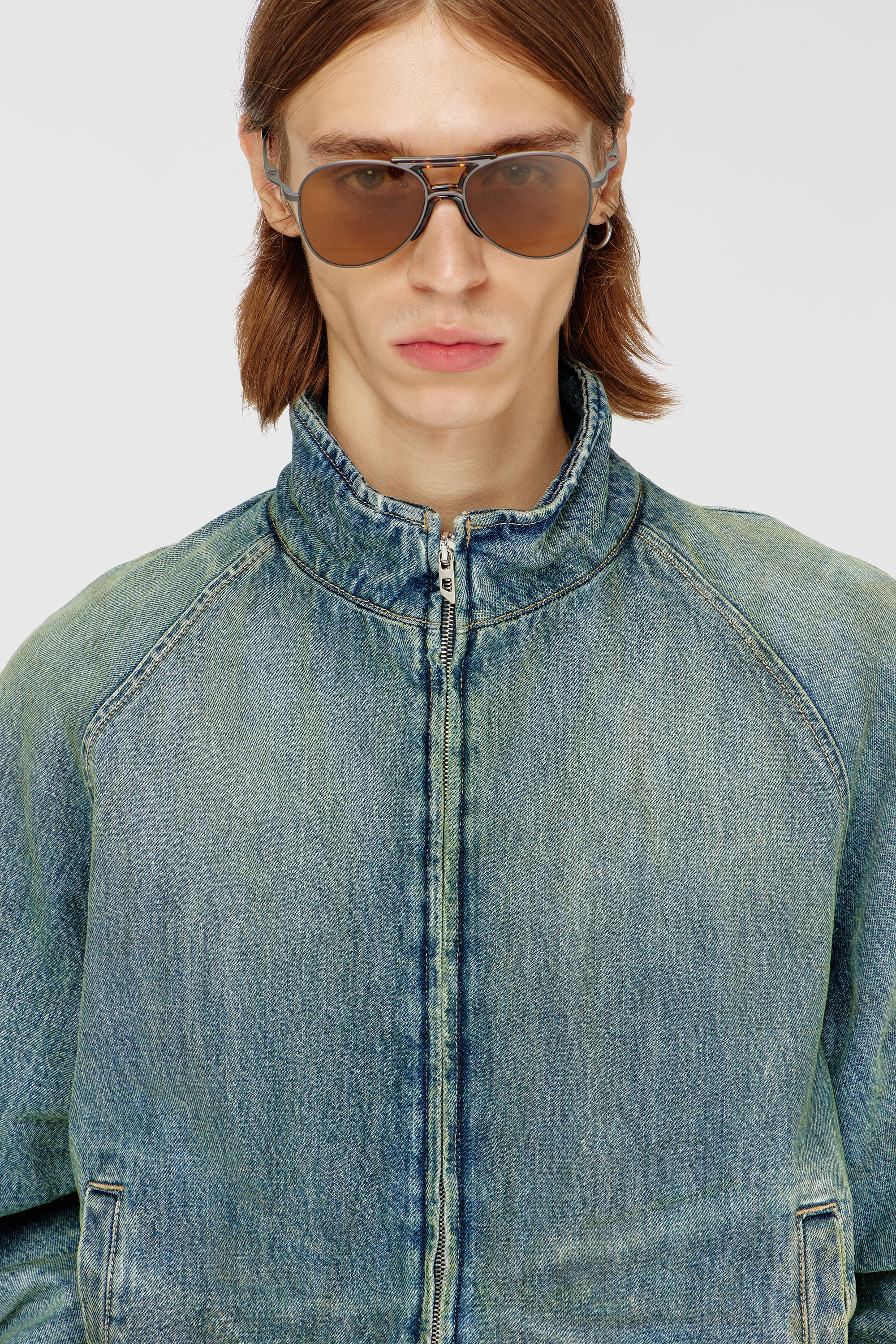 Diesel - D-BARUS-FSJ2, Chaqueta de denim arrugado con efecto sucio Hombre in ToBeDefined - 5