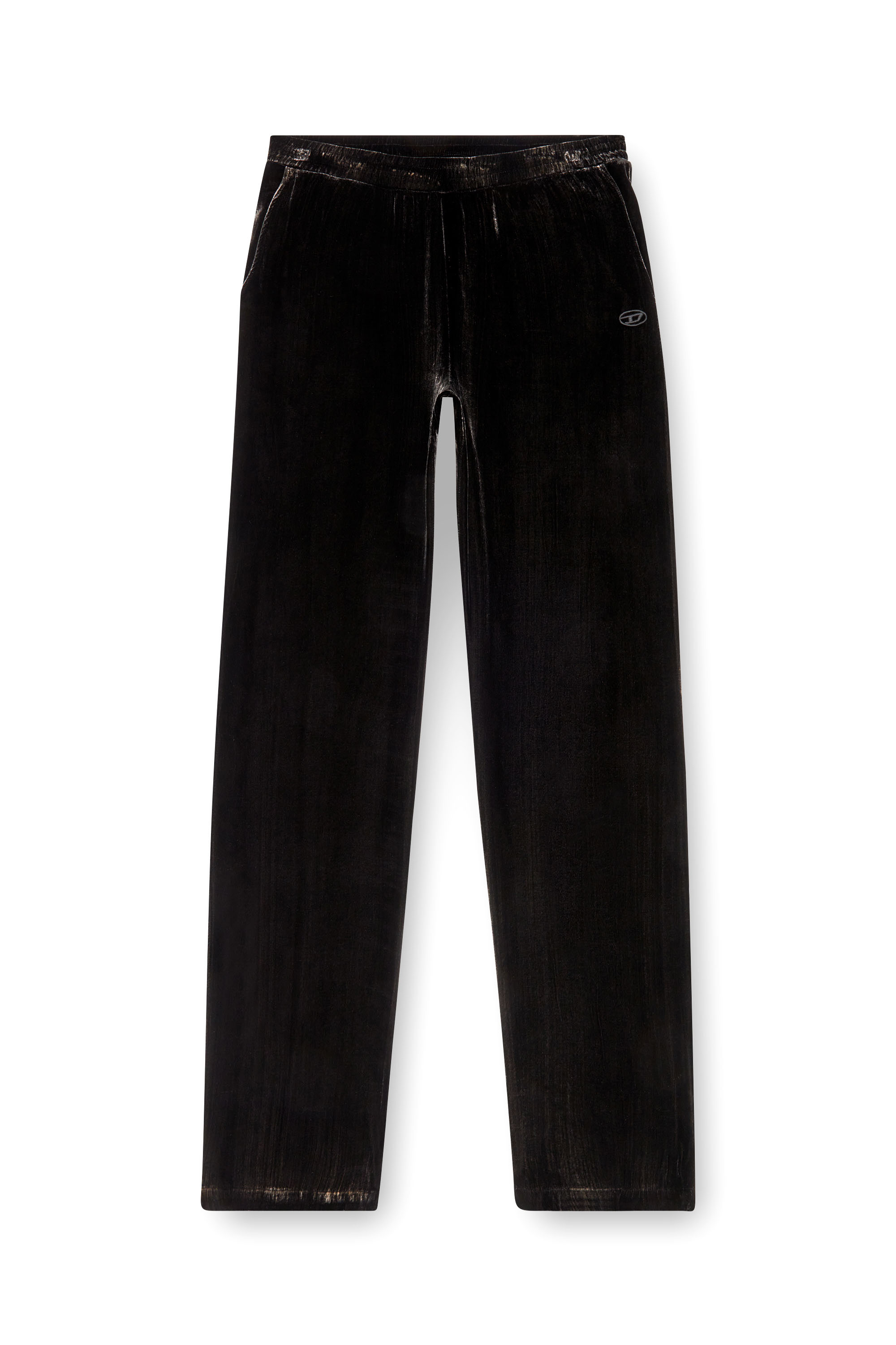 Diesel - P-SALFORD, Pantalones deportivos de terciopelo tratado Hombre in Negro - 2