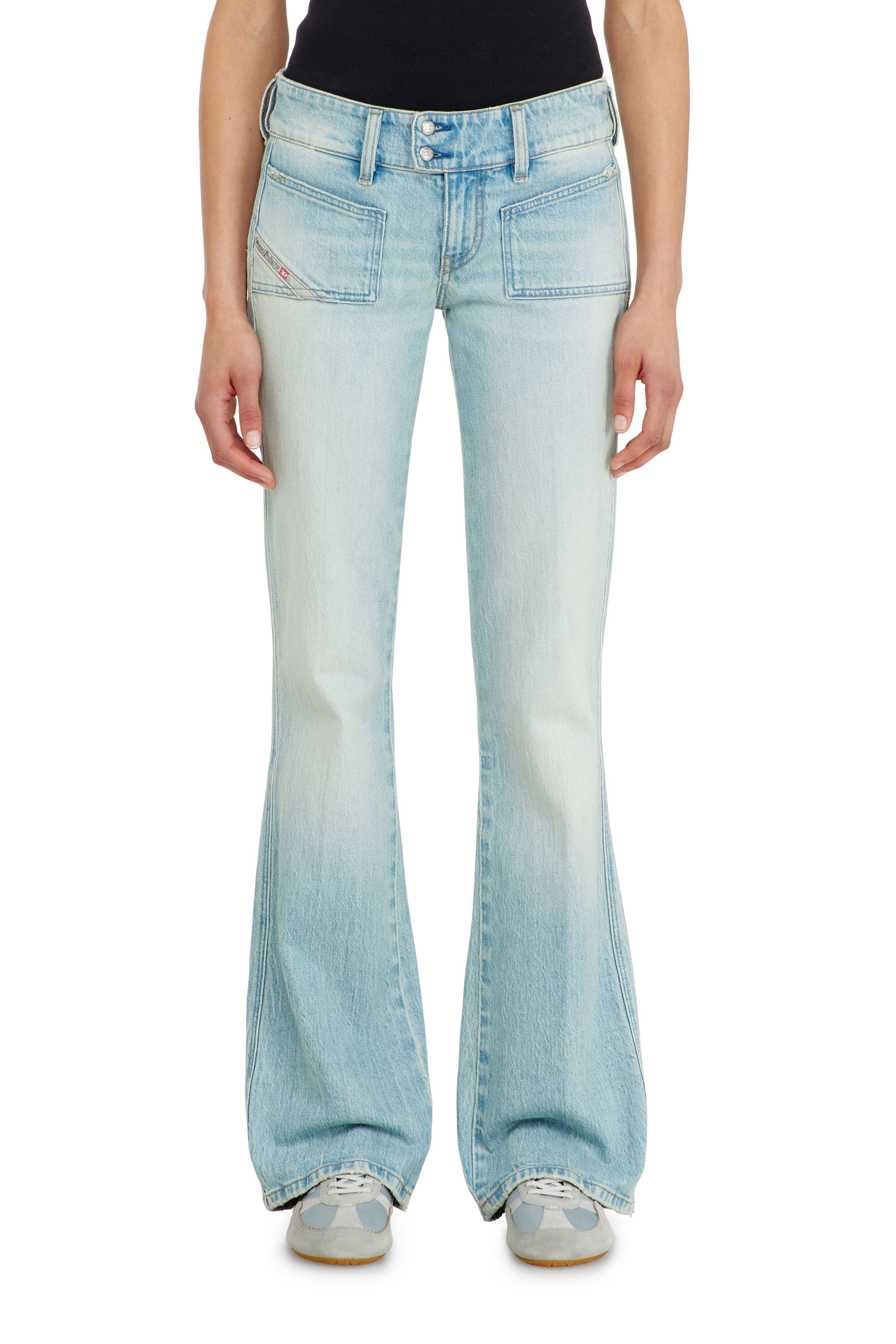 Diesel - Bootcut Jeans D-Hush 0KBBX Mujer, Azul Claro - 4