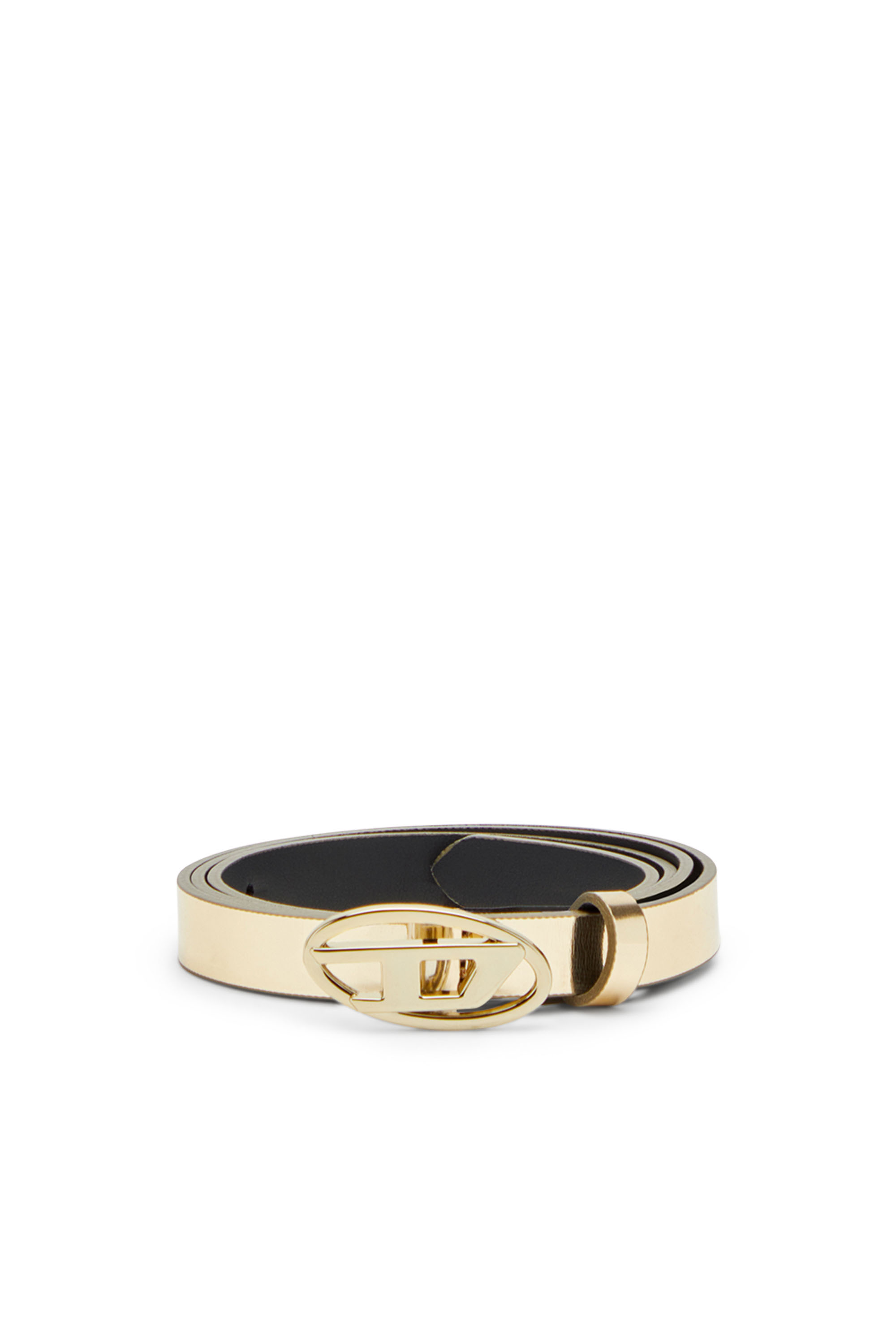 Diesel - B-1DR 15, Cinturón de 1,5 cm con acabado metálico espejado Mujer in Marrón - 1