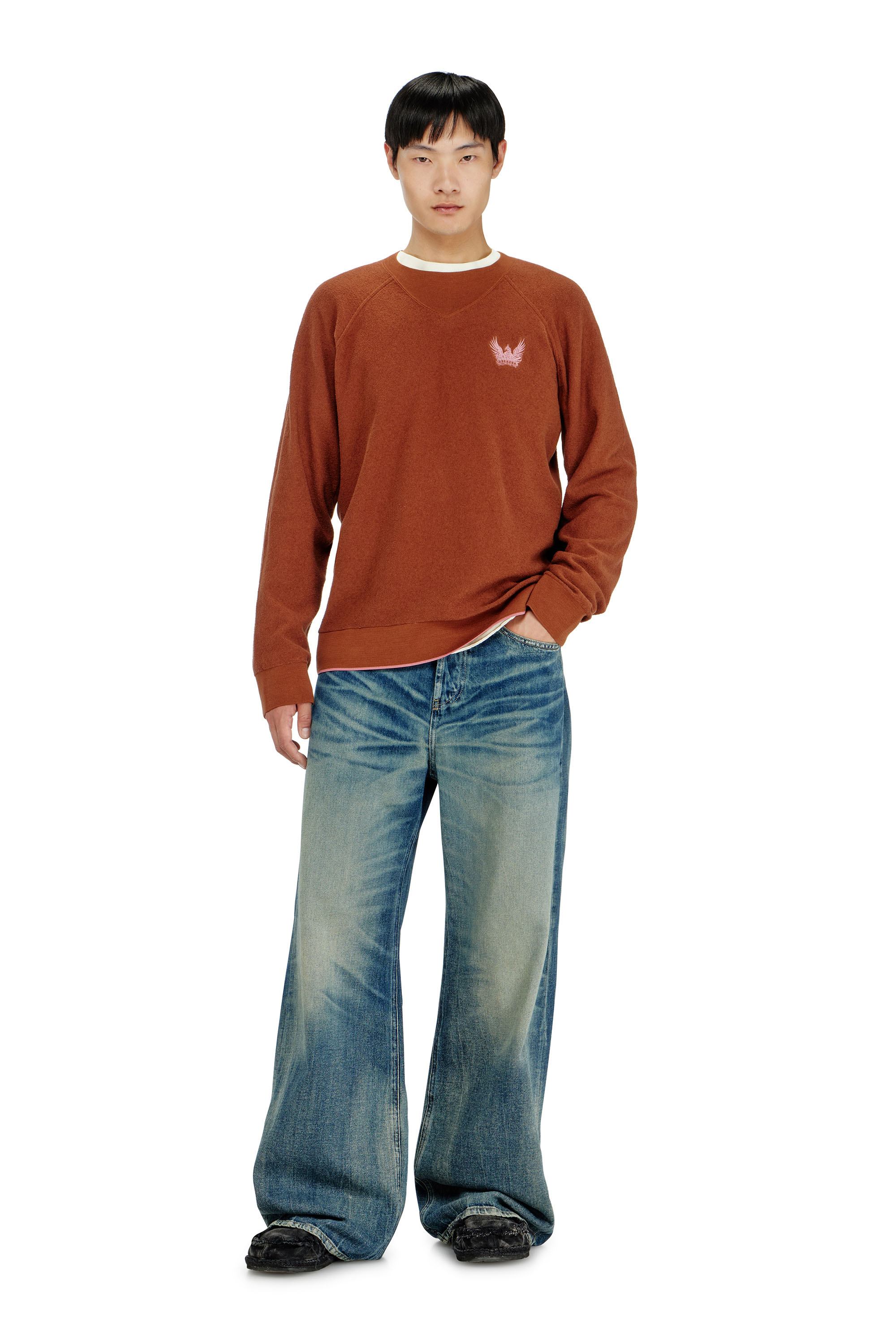 Diesel - K-RALFS, Jersey boucl&eacute; con bordado Phoenix Hombre in ToBeDefined - 2