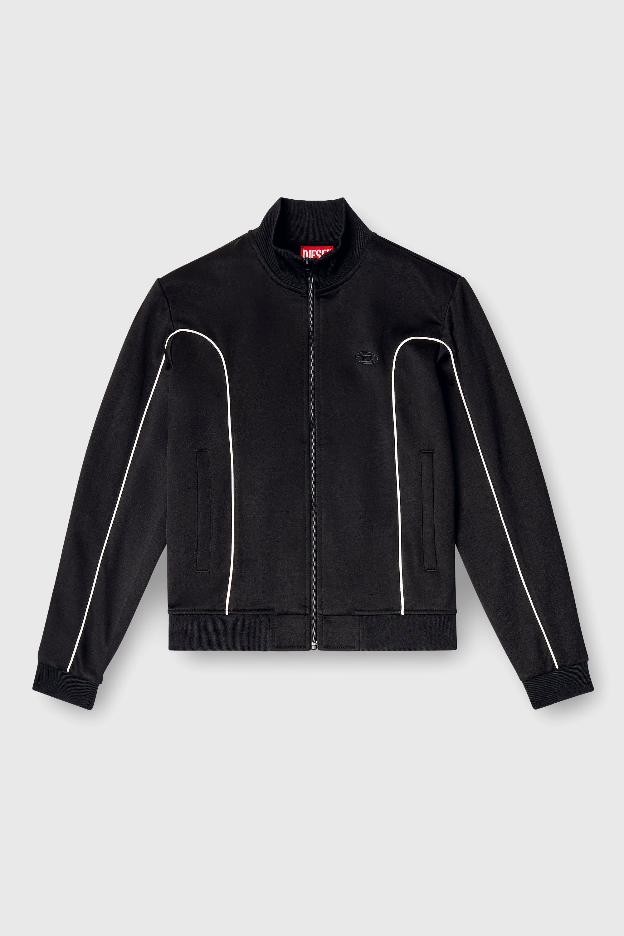 Diesel - F-LOCKING-OD, Chaqueta tipo sudadera con ribete en contraste Mujer in Multicolor - 2