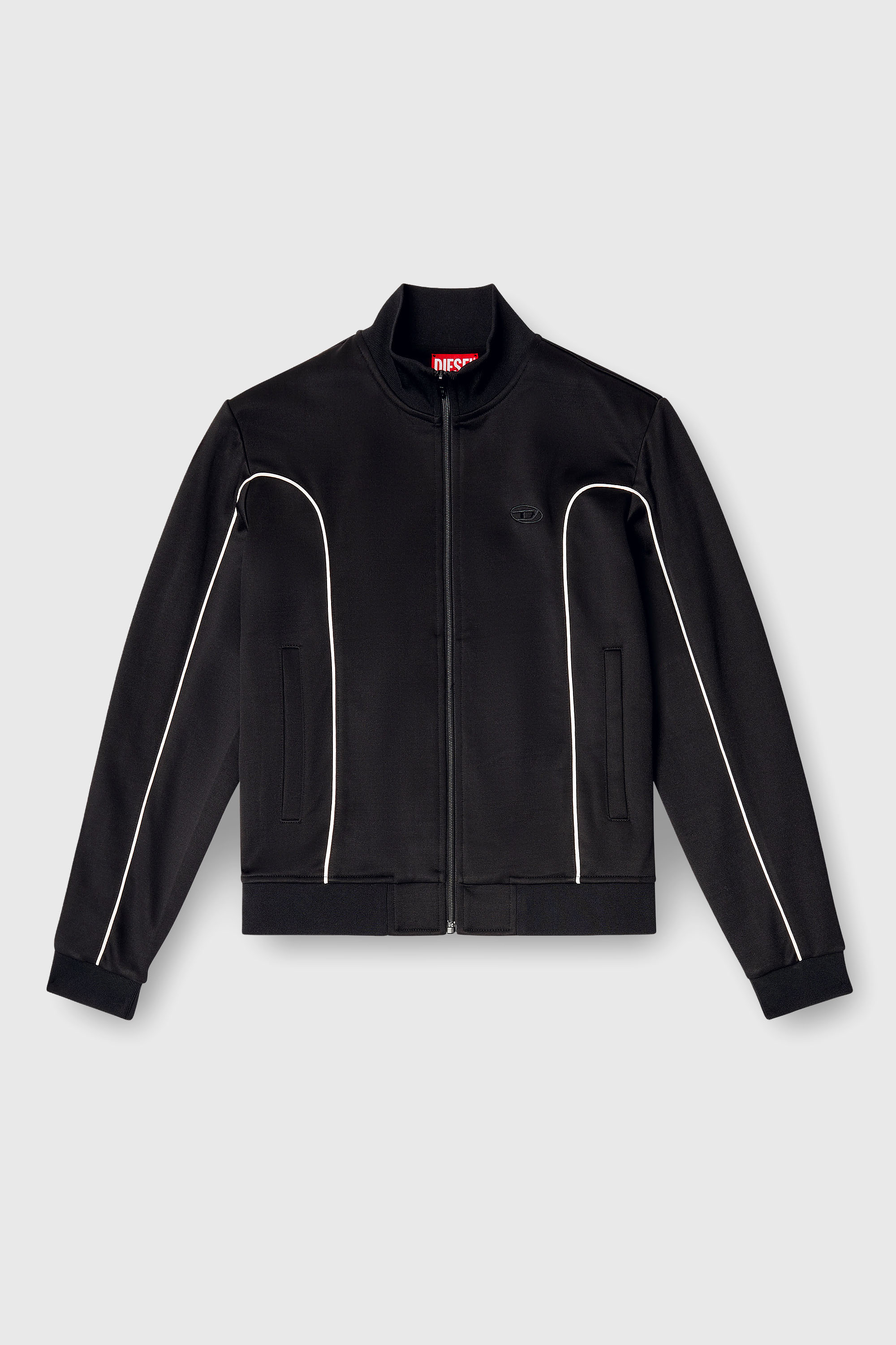 Diesel - F-LOCKING-OD, Chaqueta tipo sudadera con ribete en contraste Mujer in Multicolor - 2