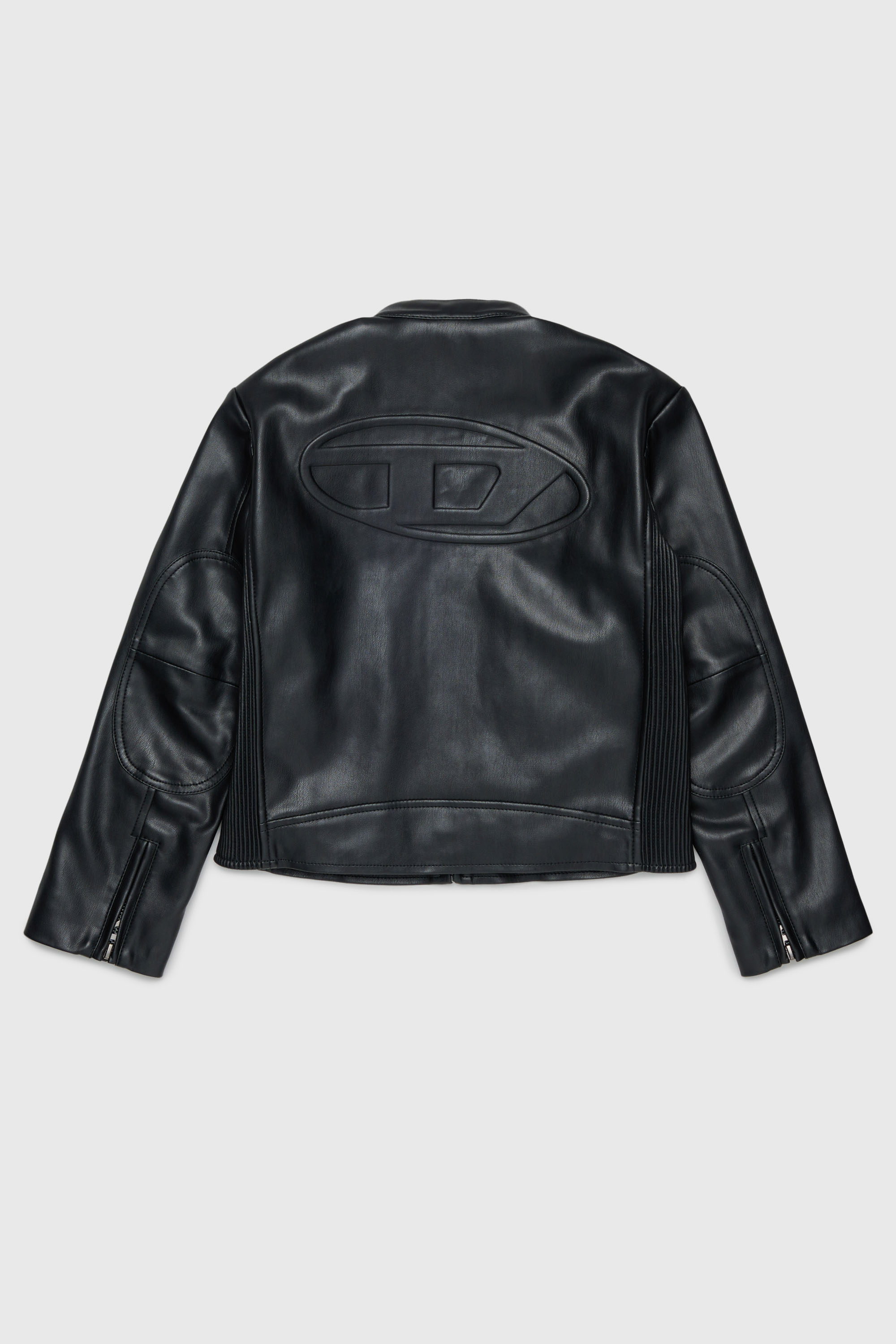Diesel - JEMBY, Chaqueta biker con logo Oval D en relieve Hombre in Negro - 2