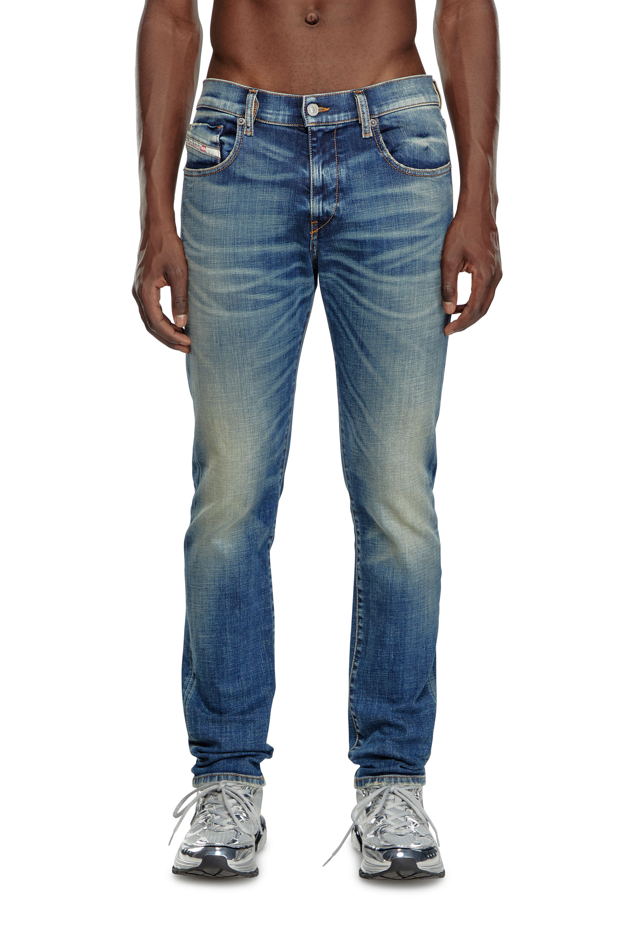Diesel - Slim Jeans 2019 D-Strukt 09J50, Hombre Slim Jeans - 2019 D-Strukt in Azul marino - Image 1