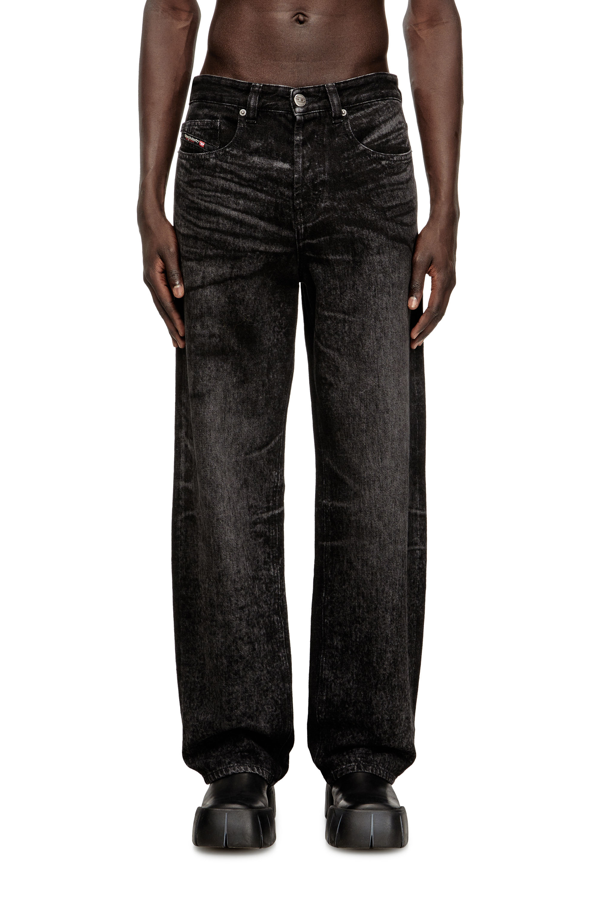 Diesel - Relaxed Jeans 2001 D-Macro 007DB Hombre, Negro/Gris oscuro - 1