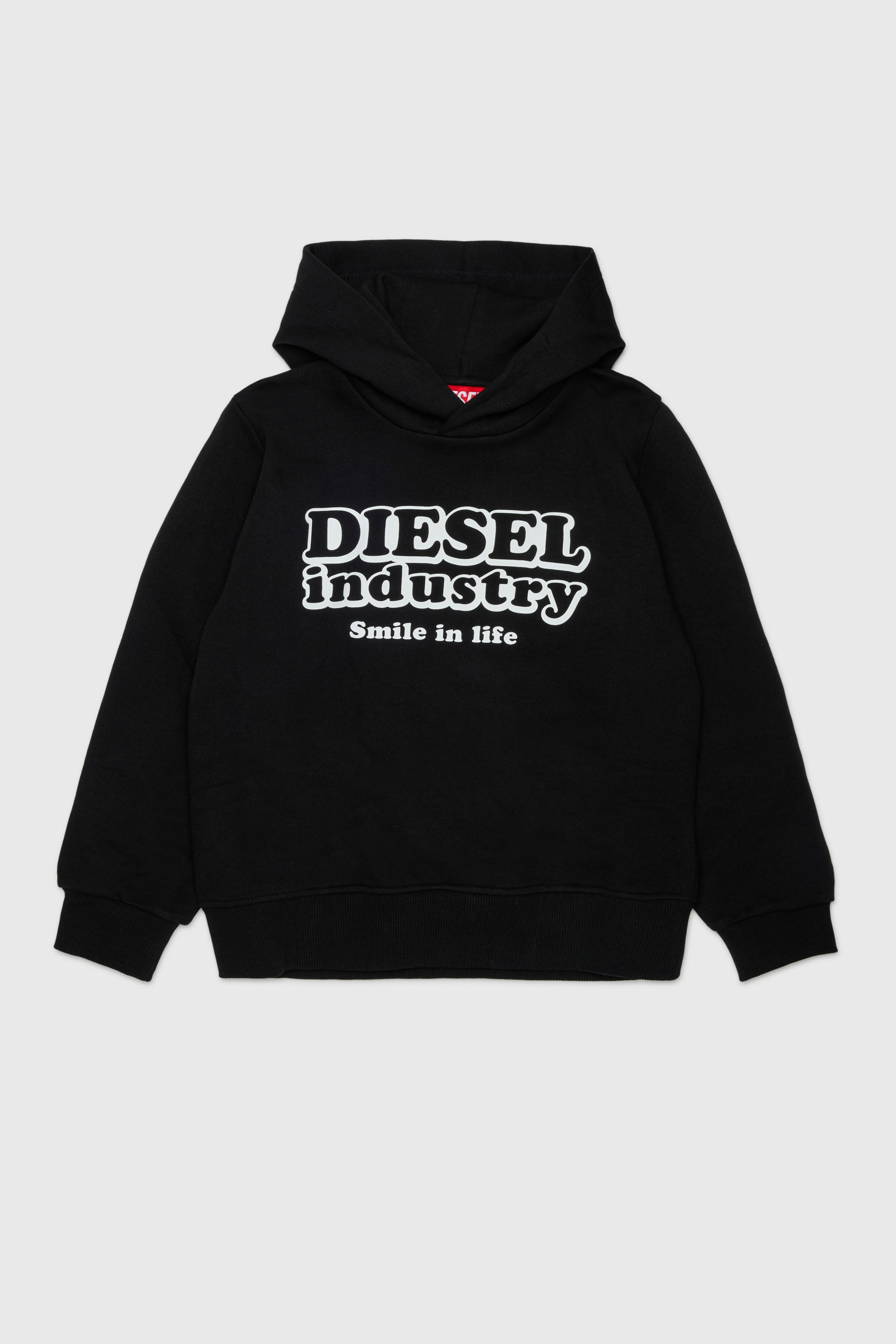 Diesel - SLODIMHOOD OVER, Sudadera con estampado Diesel Industry Hombre in Negro - 1