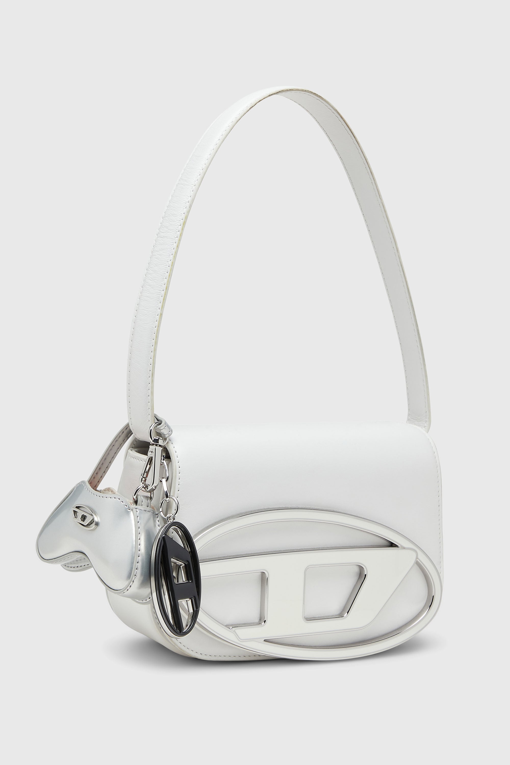 Diesel - 1DR, 1DR-Bolso ic&oacute;nico de hombro de cuero napa Mujer in Blanco - 2