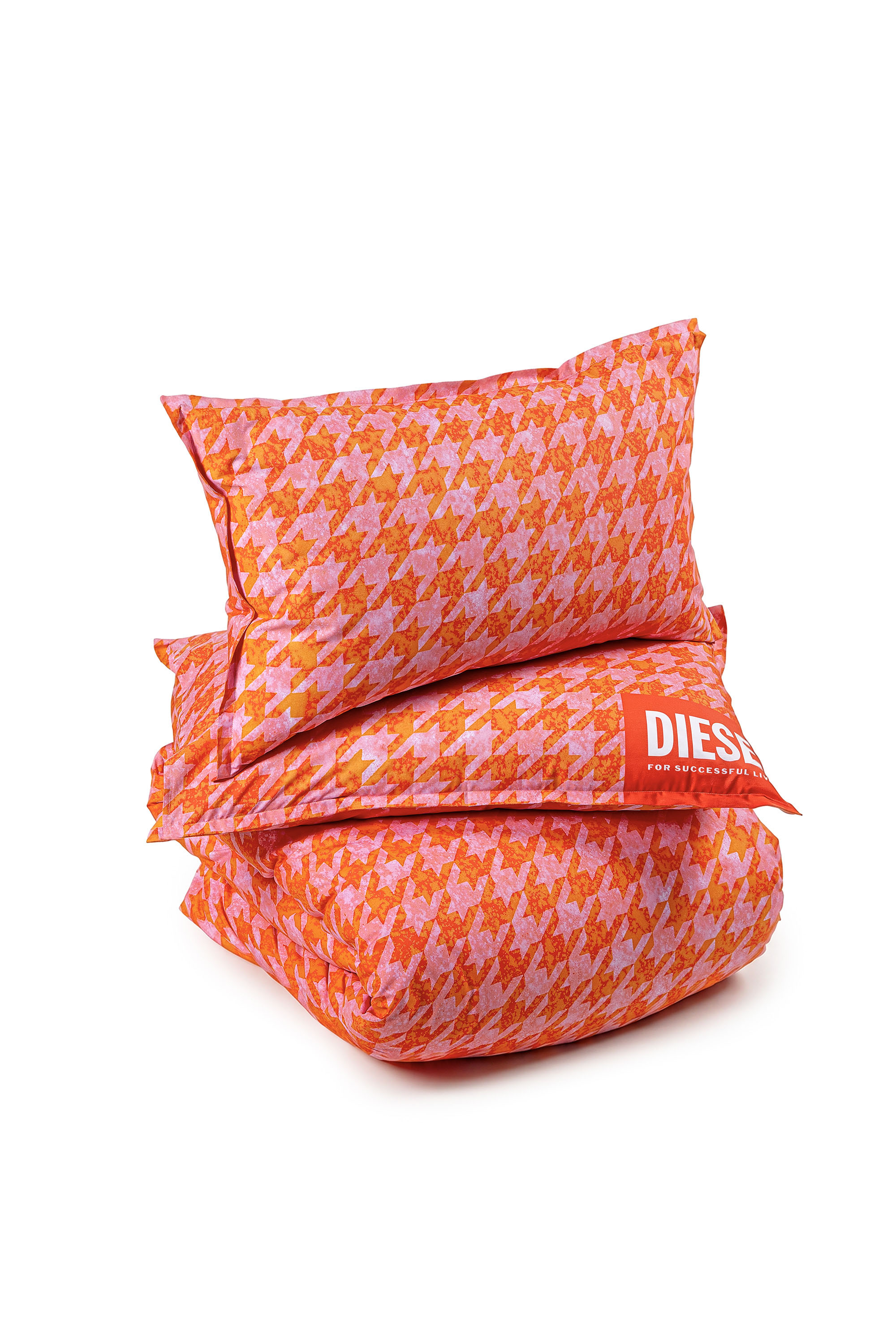 Diesel - 1018105  DROP PINK/RED PERCALE DUVET COV, Juego de funda n&oacute;rdica de percal para cama queen size Unisex in Naranja - 2