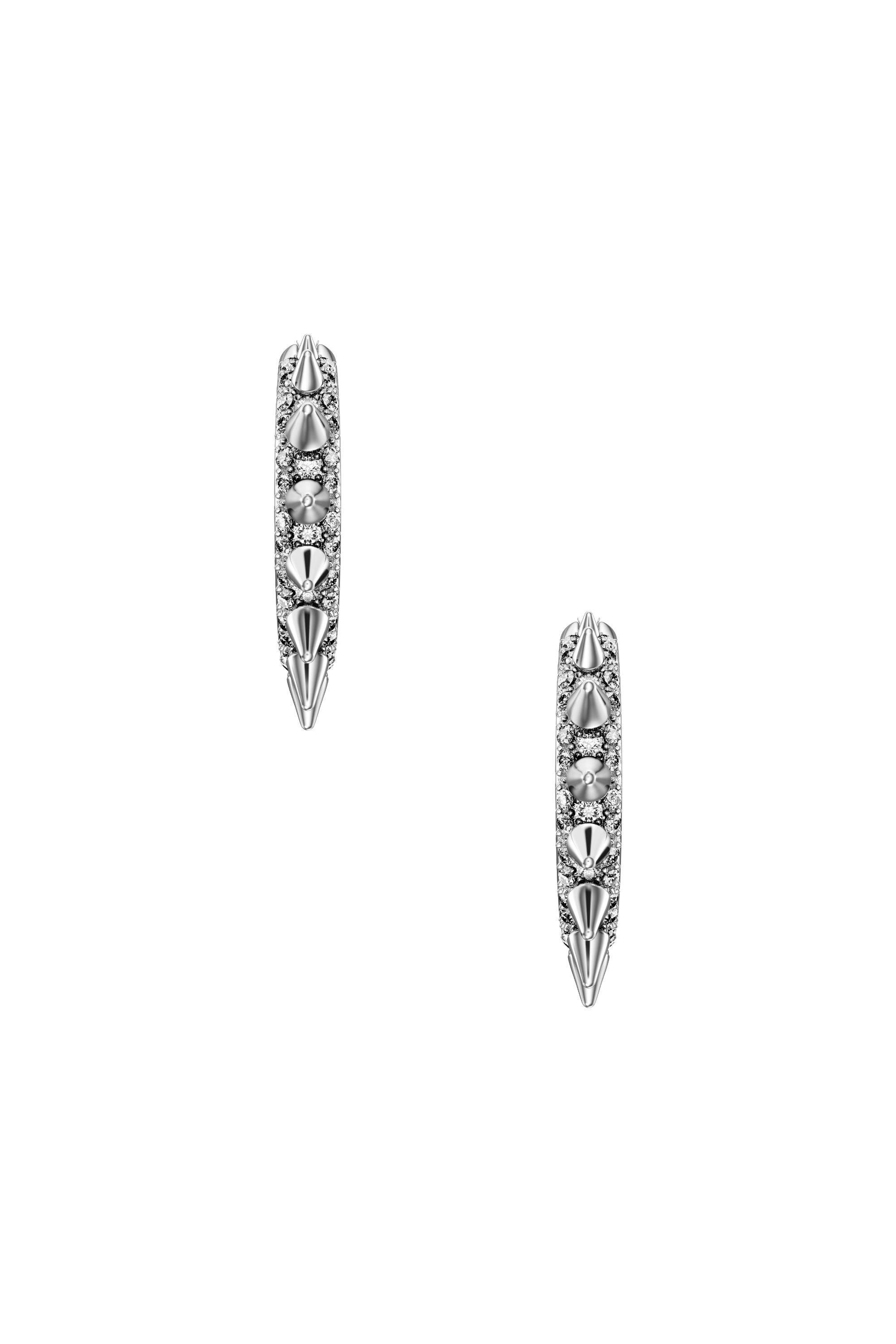 Diesel - DX1722040, Pendientes de aro de acero inoxidable Unisex in Plateado - 2