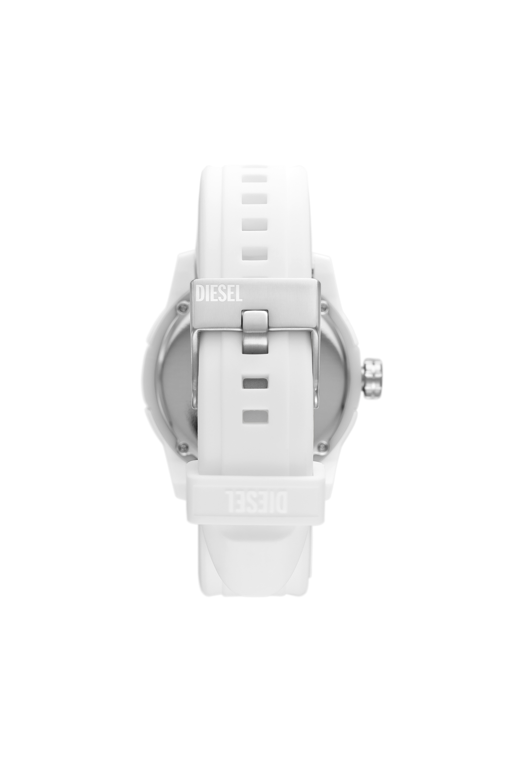 Diesel - DZ1981, Reloj Double up de tres manecillas con correa en silicona blanca Unisex in Blanco - 2