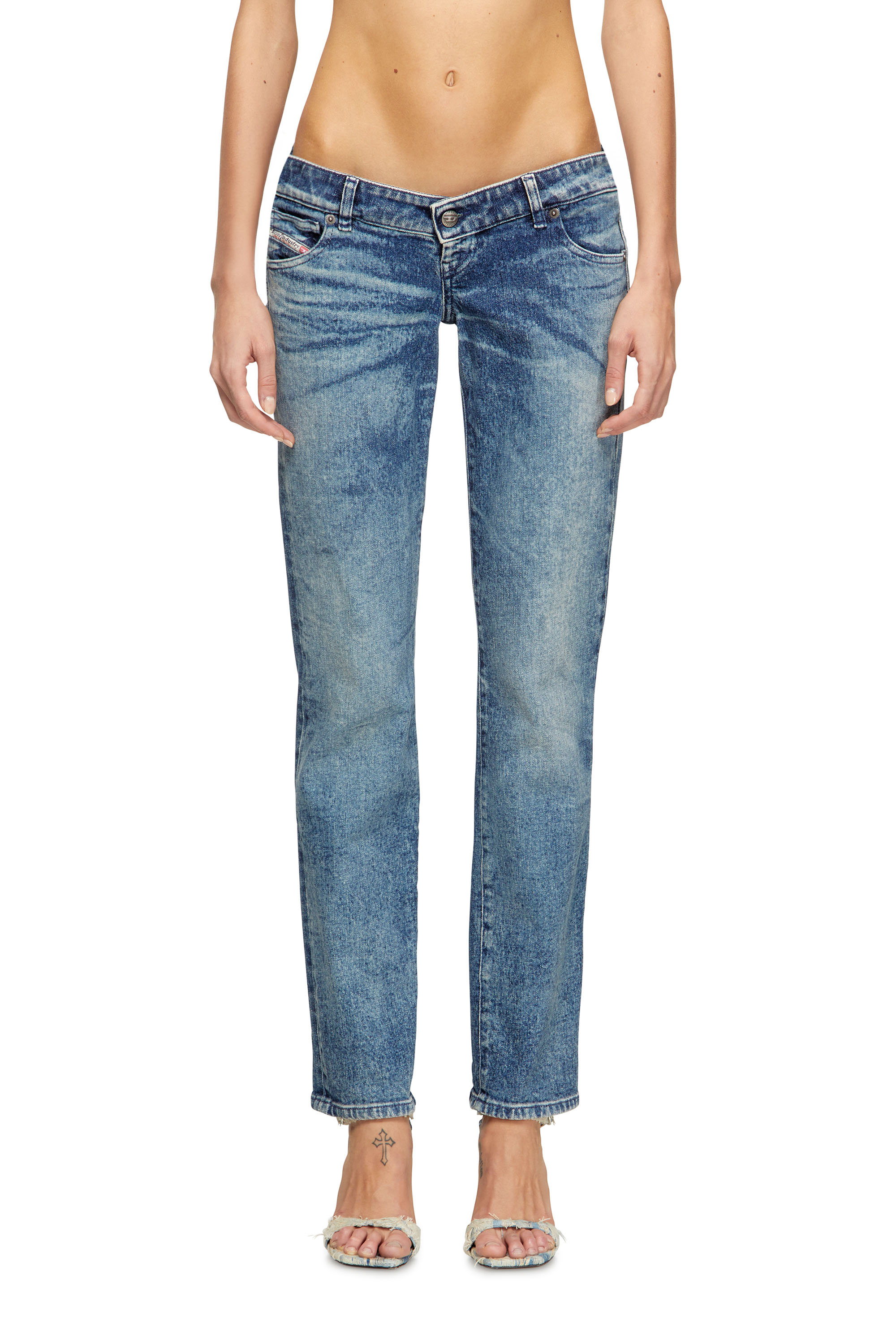 Diesel - Regular Jeans D-Waisty 007DI Mujer, Azul medio - 1