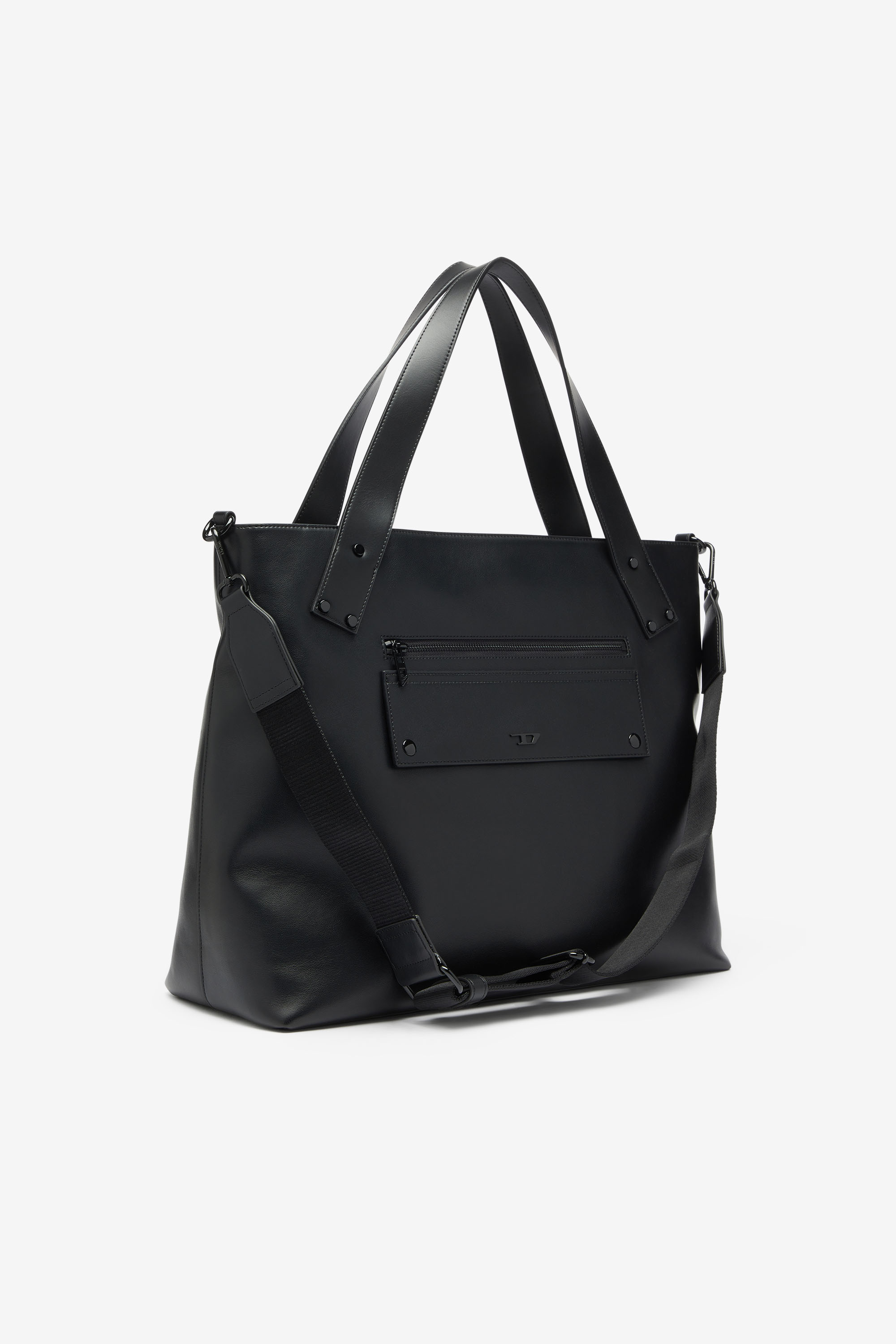 Diesel - RIVET-D TOTE E\W, Rivet-D -  Bolso shopping con cremallera y bolsillo con solapa Hombre in Negro - 5