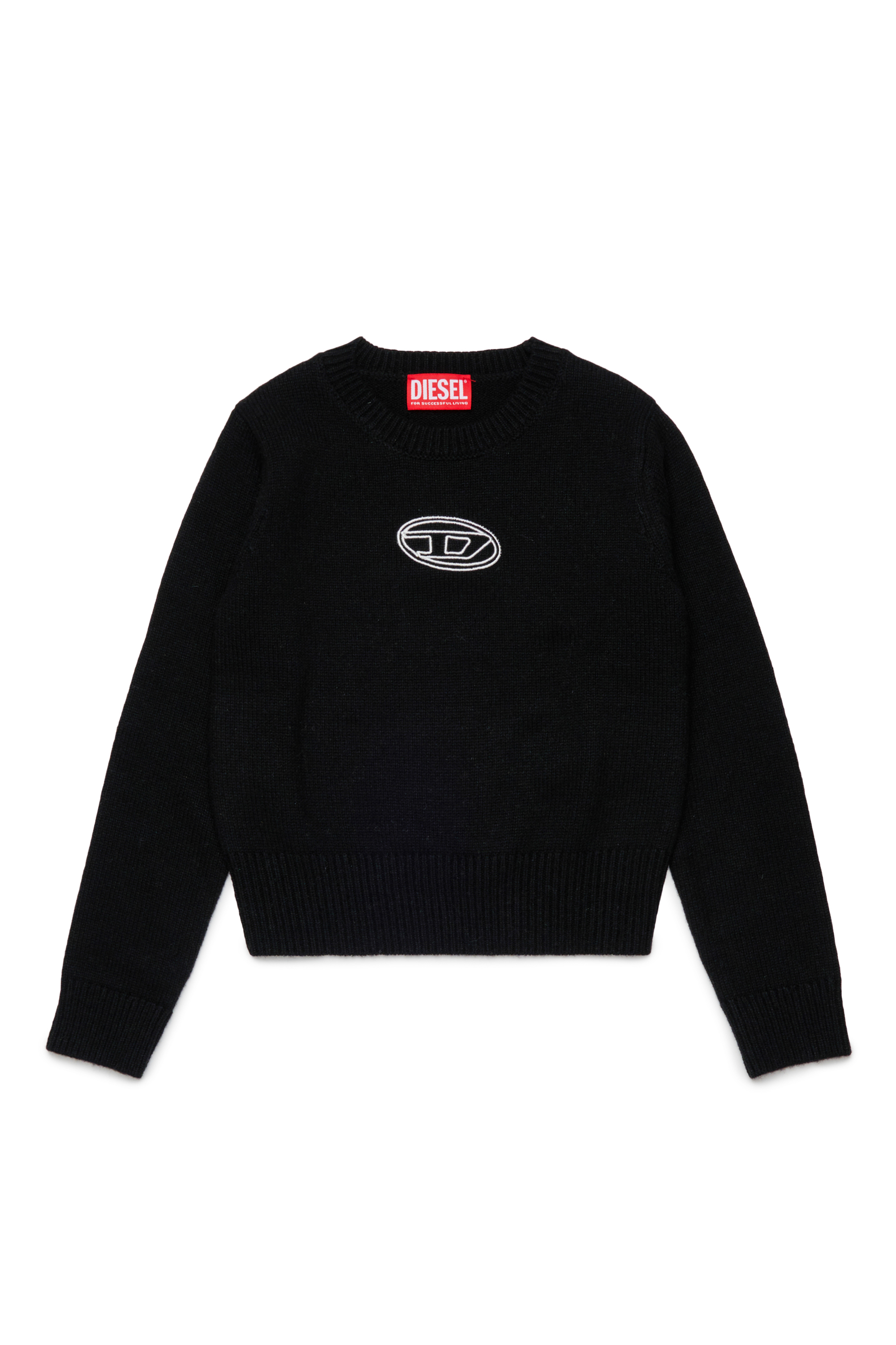 Diesel - KLESSY, Suéter mezcla de lana con logo Mujer in Negro - 1