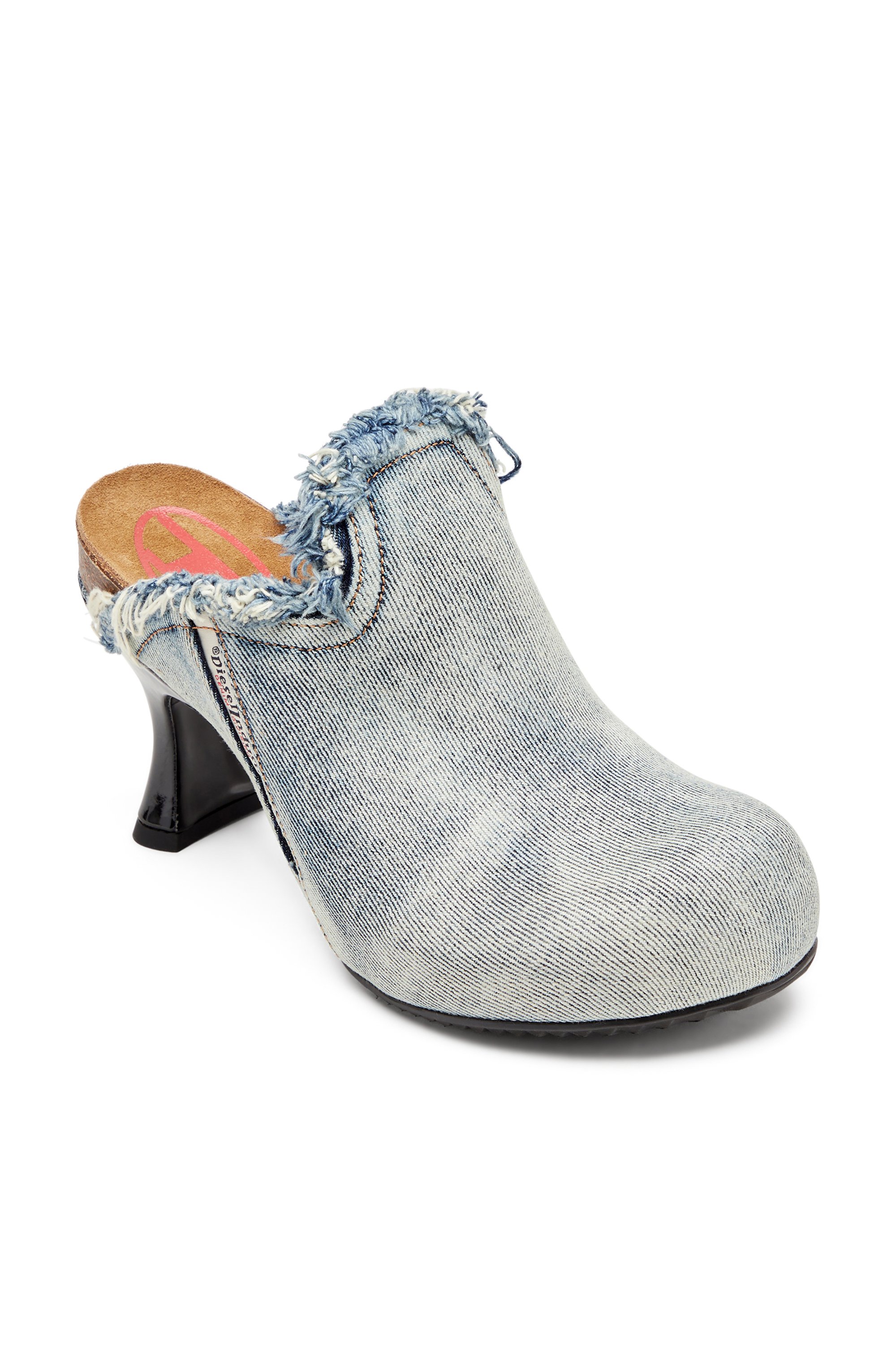 Diesel - D-WOODSTOCK ML W, Zapatos destalonados de denim deshilachado Mujer in Azul marino - 6