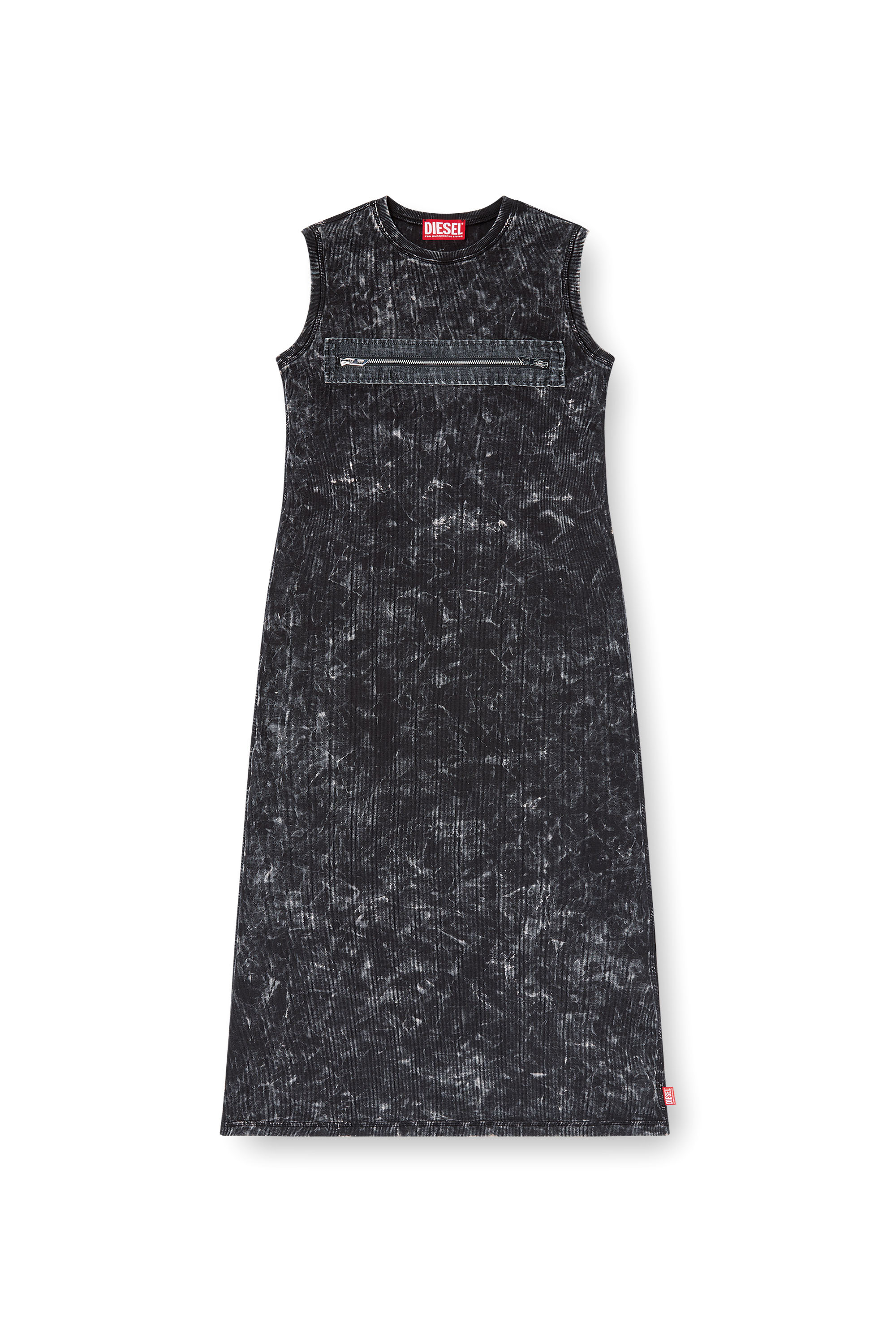 Diesel - D-PRA, Vestido sin mangas con detalle de cremallera Mujer in Negro - 1