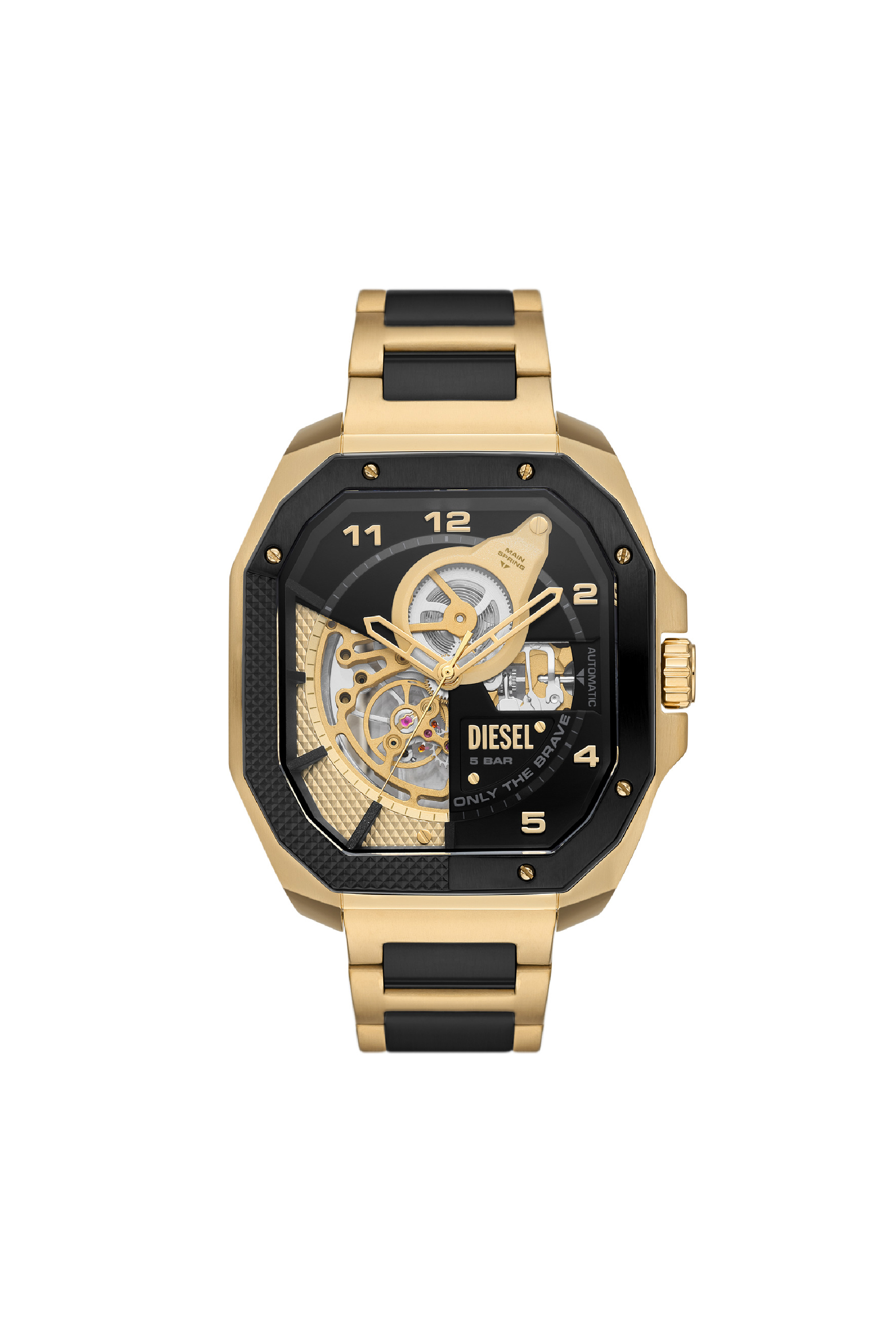 Diesel - DZ7471, Man's Flayed stainless steel watch in Oro/Black - 1