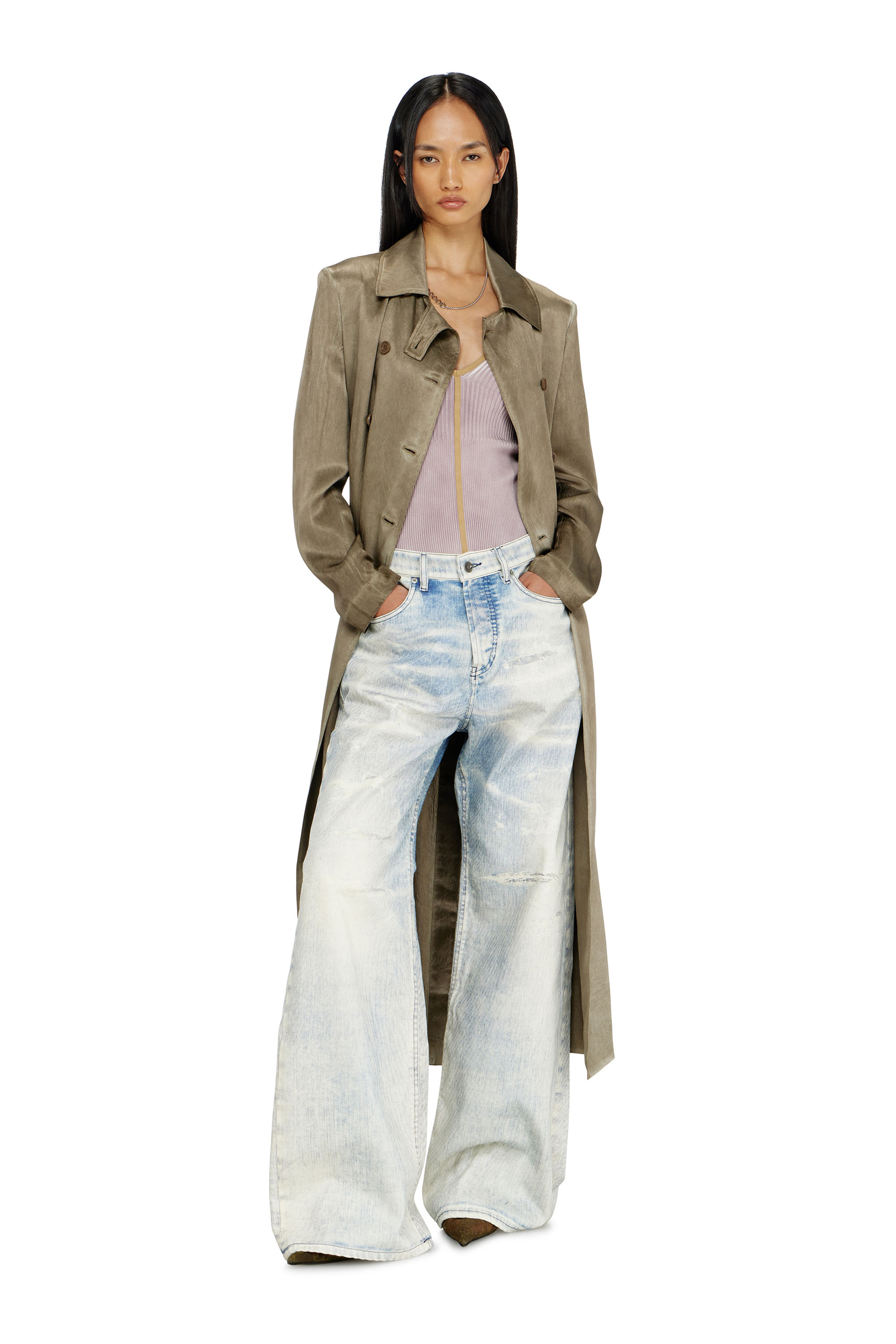 Diesel - G-LADES, Gabardina de sat&eacute;n arrugado Mujer in ToBeDefined - 3