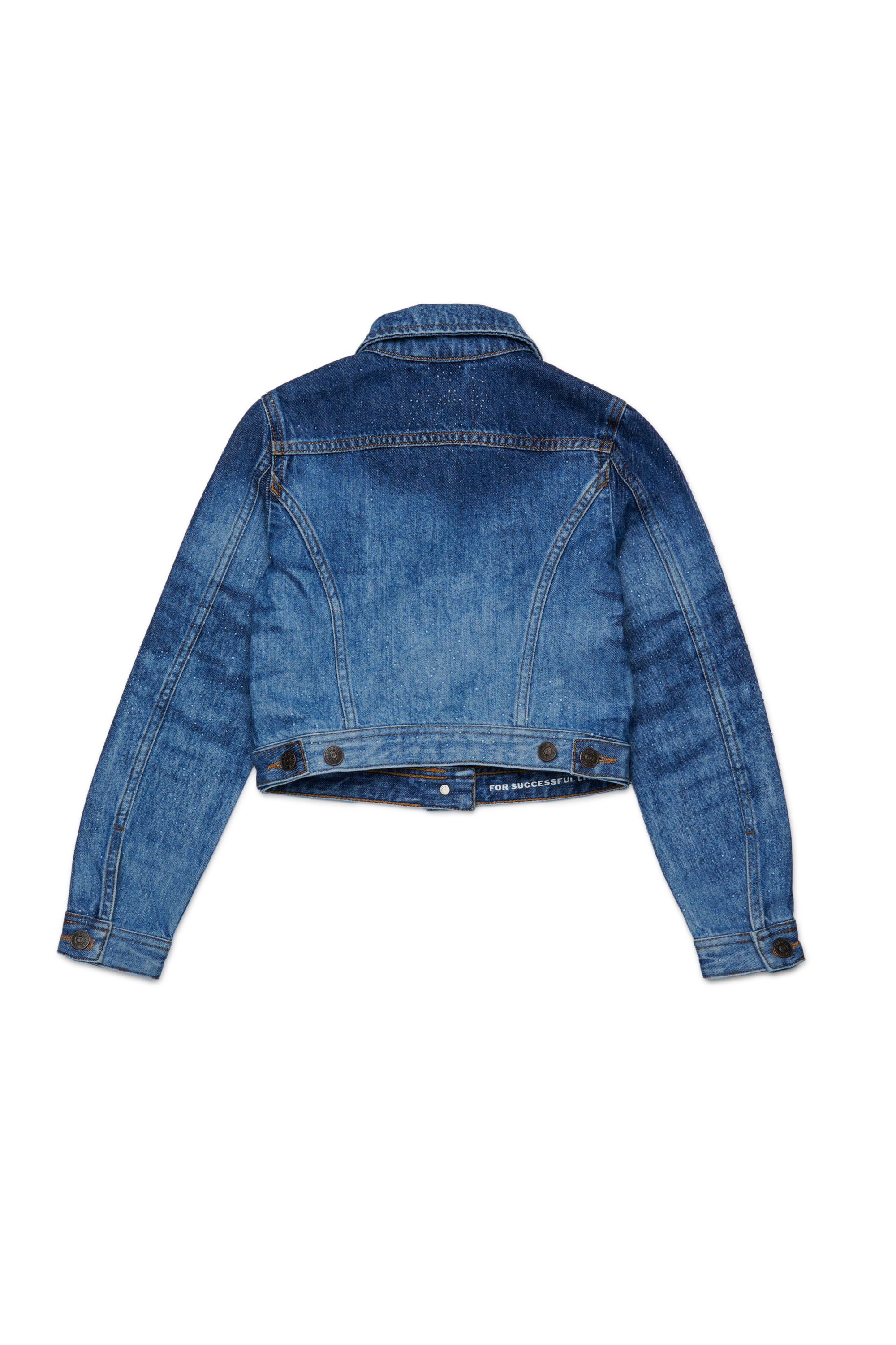 Diesel - JSLIMMY-J, Chaqueta trucker de denim con lavado stonewashed Mujer in Azul marino - 2
