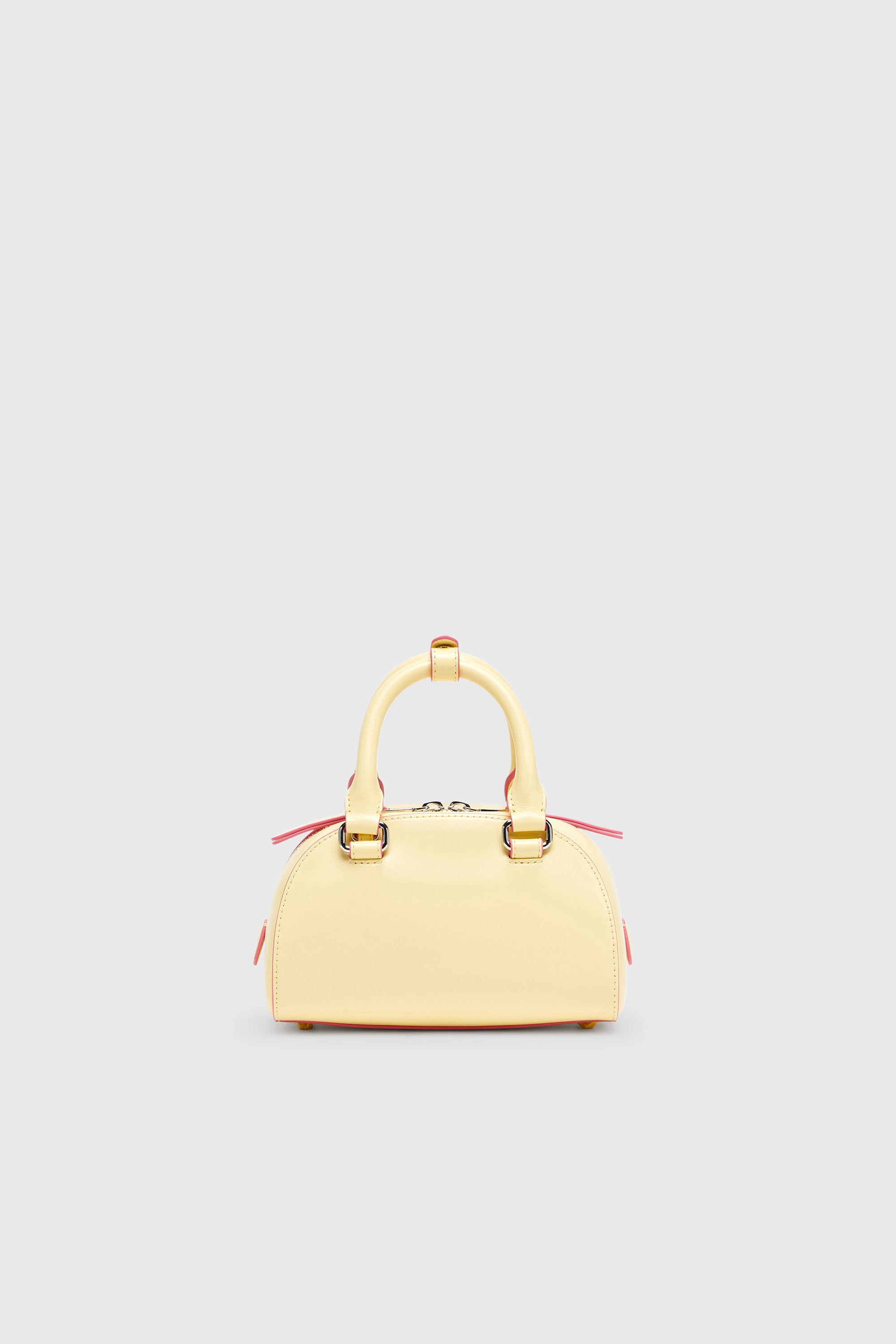Diesel - 1DR DOME CROSSBODY, 1DR Dome -Peque&ntilde;o bolso bowling de cuero Mujer in Amarillo - 2