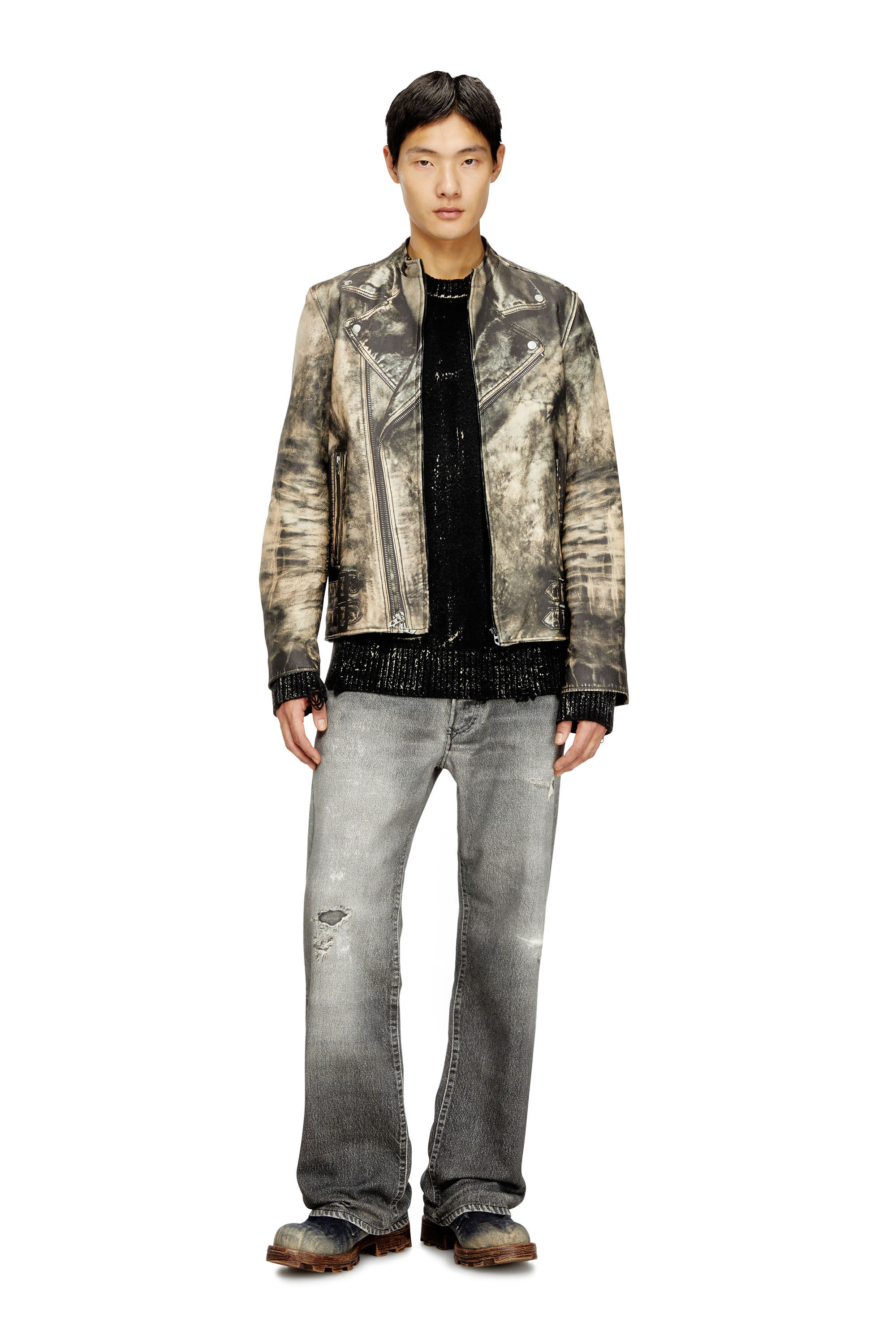 Diesel - K-MAXENSE, Jersey desgastado en mezcla de lana Hombre in ToBeDefined - 1