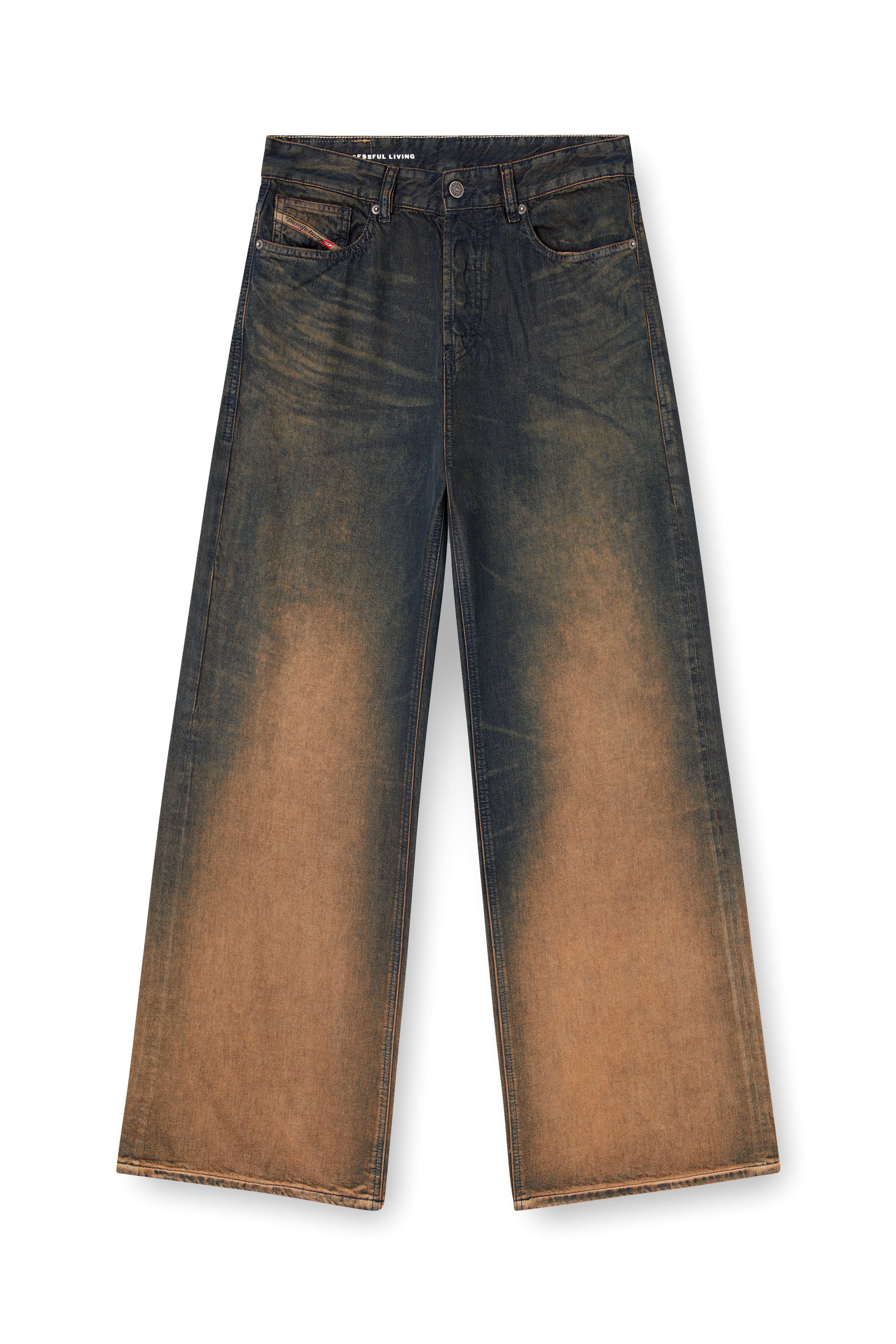 Diesel - Relaxed Jeans 1996 D-Sire 068TF Mujer, Azul marino/Marrón - 2