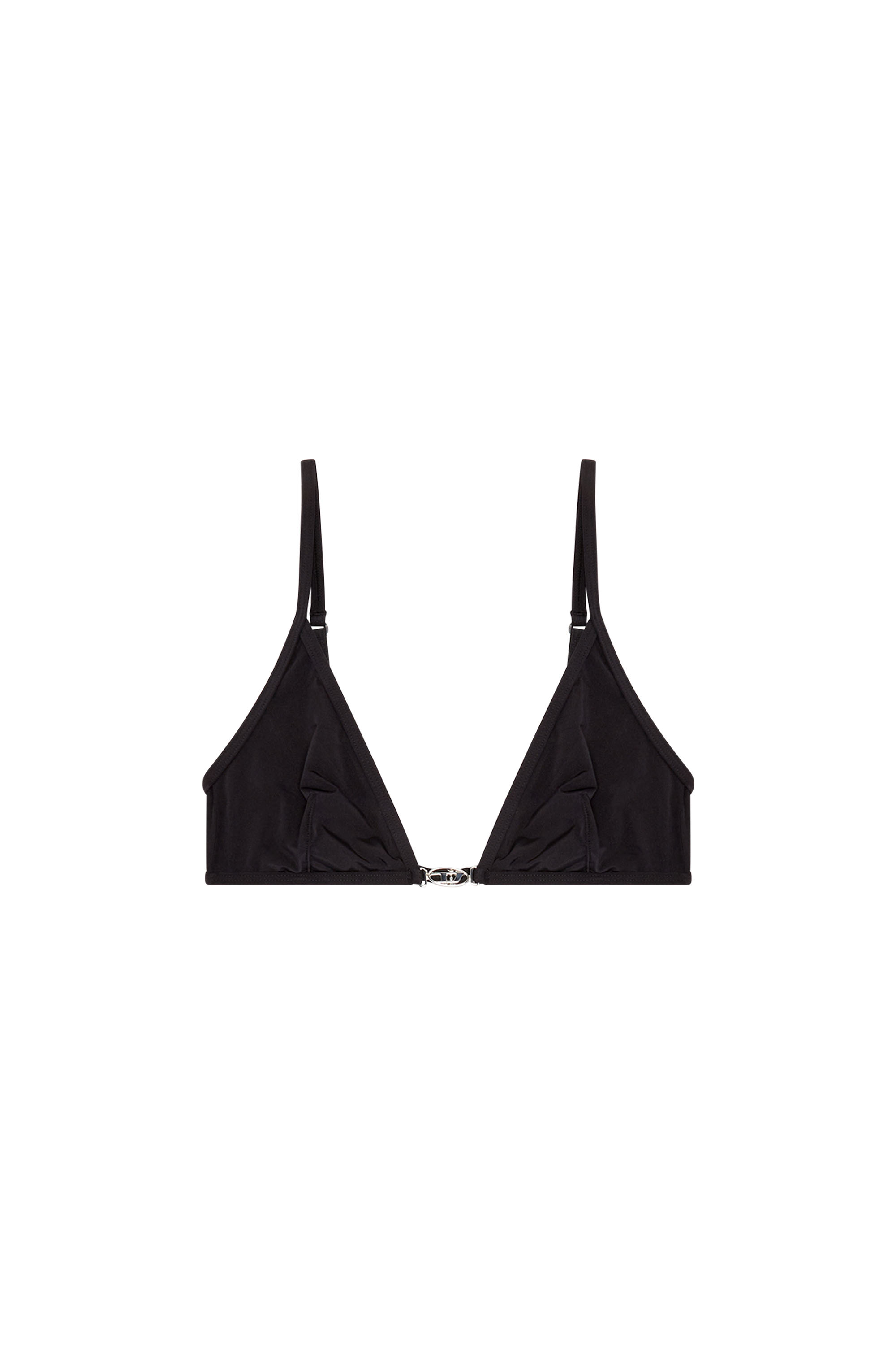 Diesel - UFSB-OVAL-D-TRIANGLE-BRA, Sujetador de triángulo con placa Oval D Mujer in Negro - 2