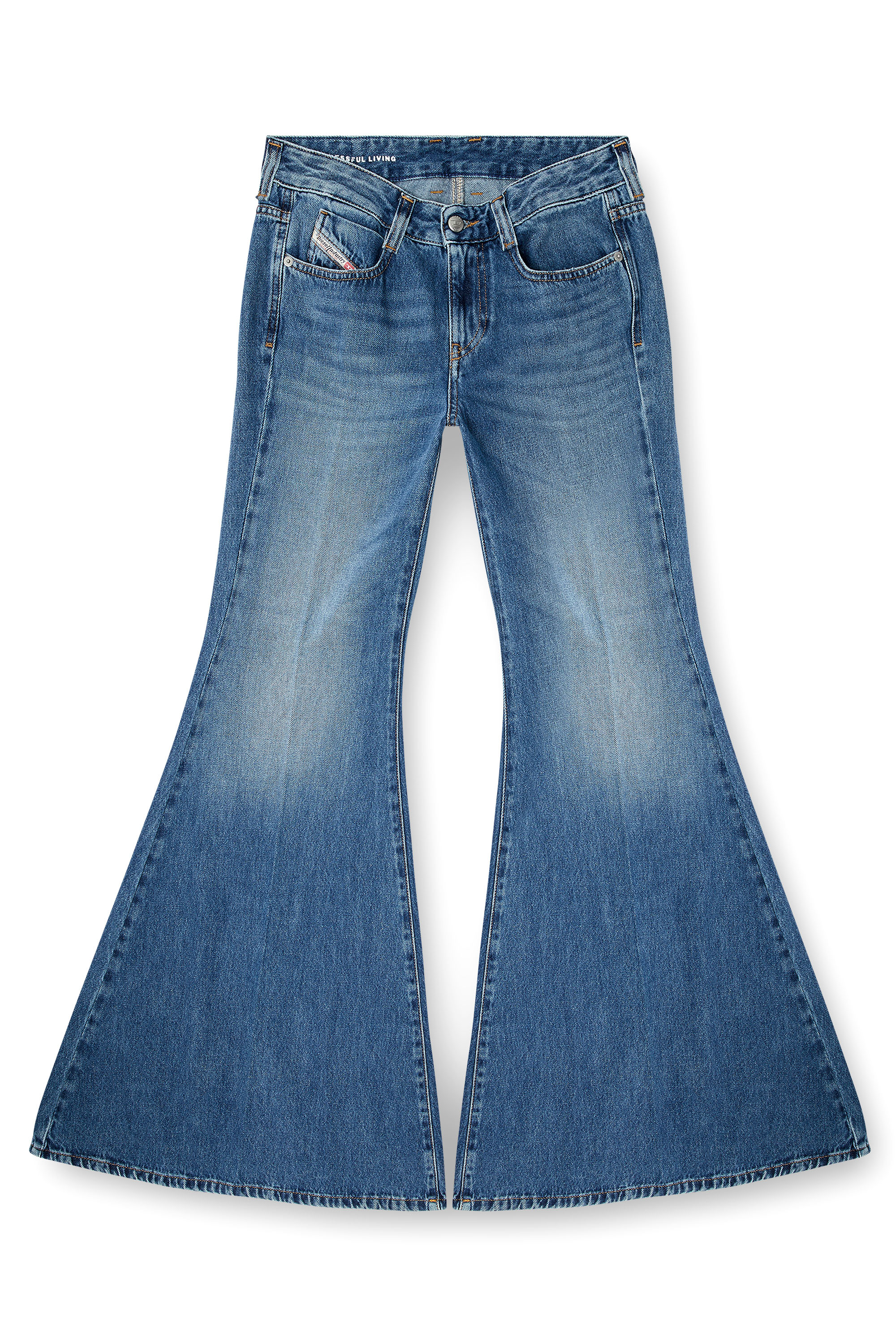 Diesel - Flare Jeans 1970 D-Bleess 09M56 Mujer, Azul medio - 3